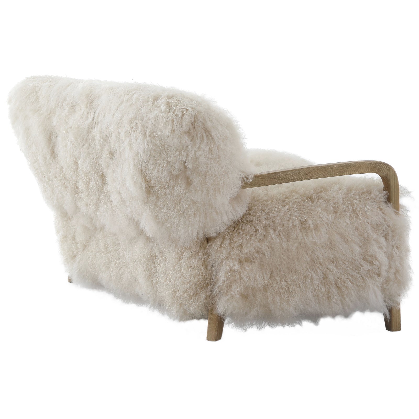 Baaarb Sofa in Natural Real Long Sheepskin by Keiichi