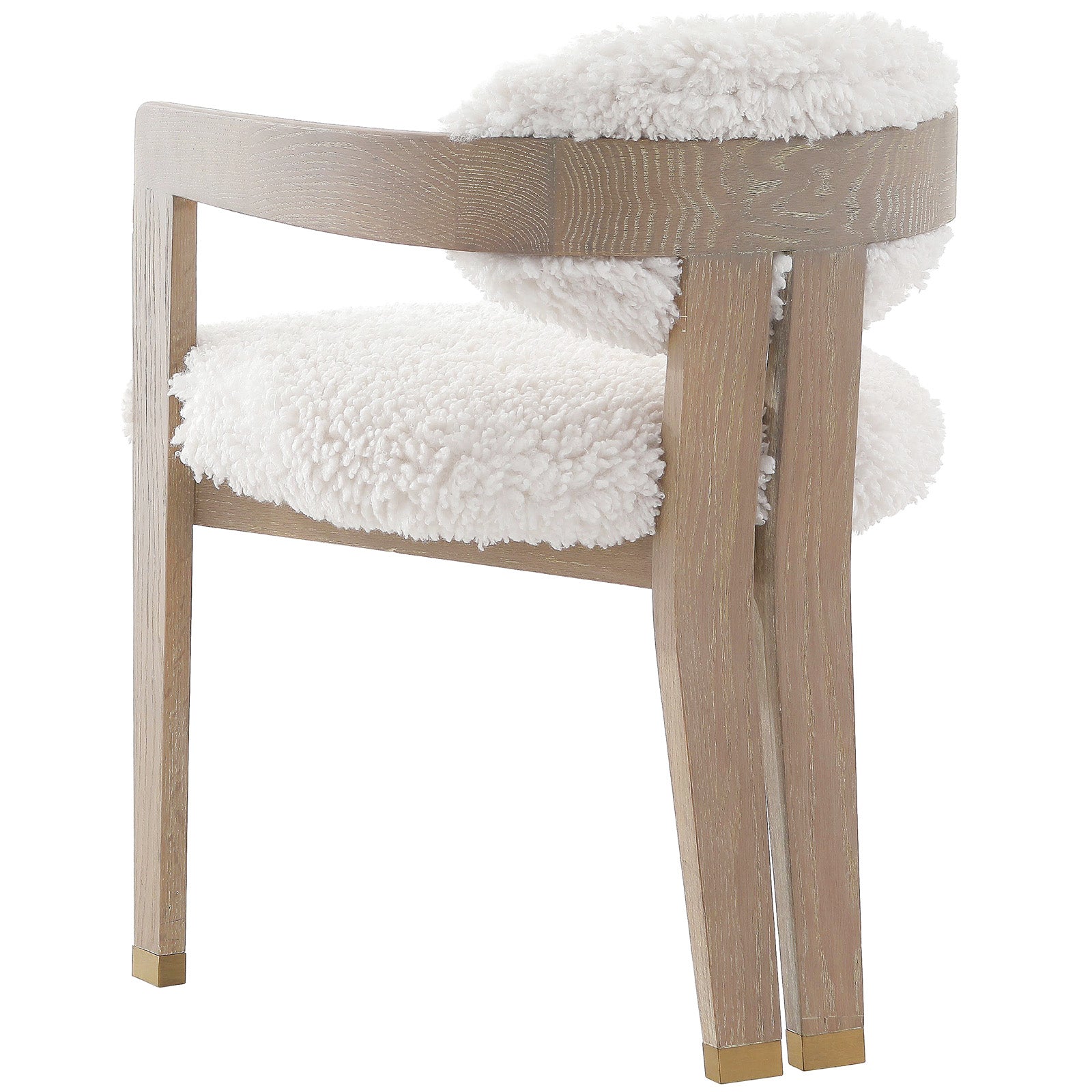 Baaarb Dining Chair in Faux Sheepskin by Keiichi