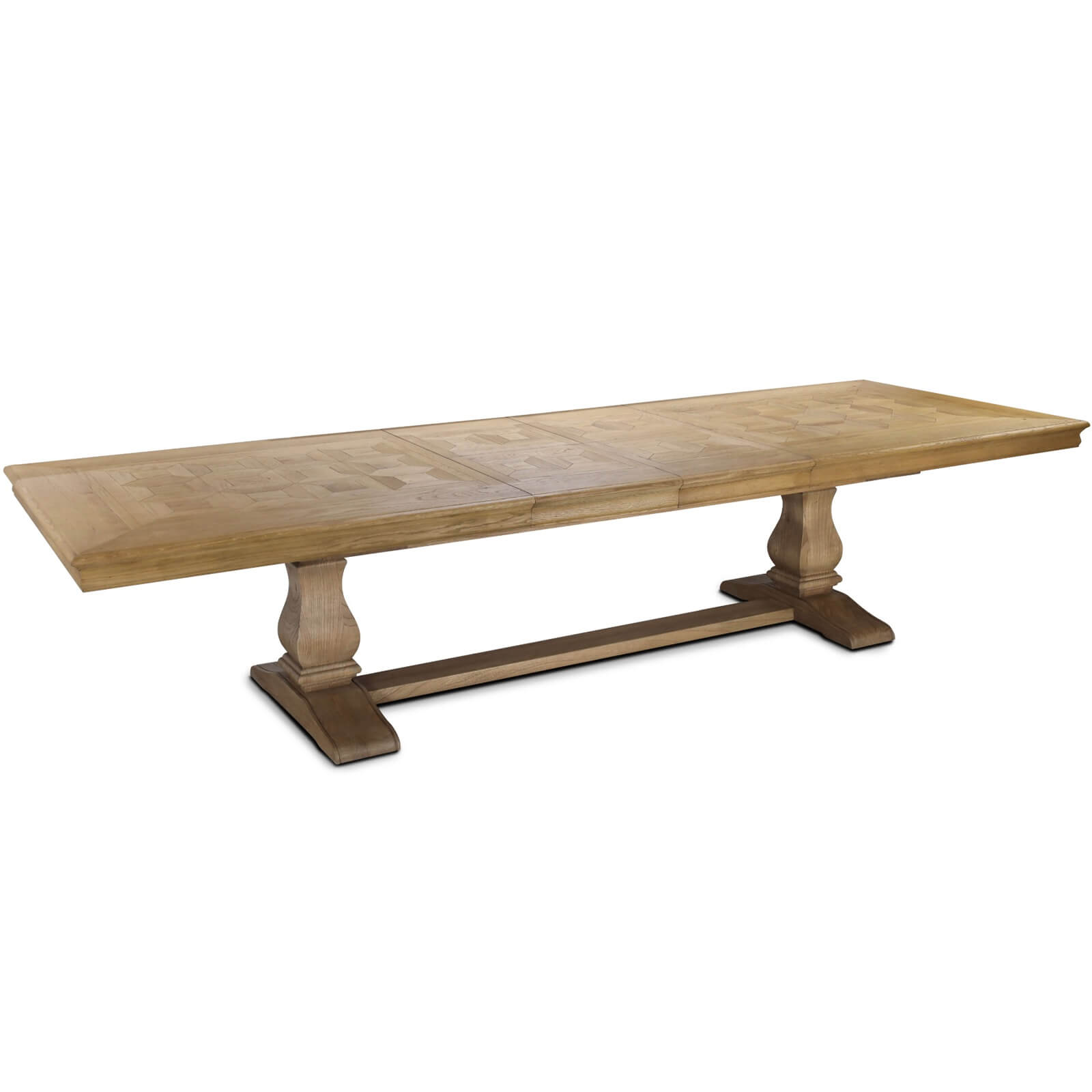Bath Extending Oak Parquet Dining Table by Keiichi
