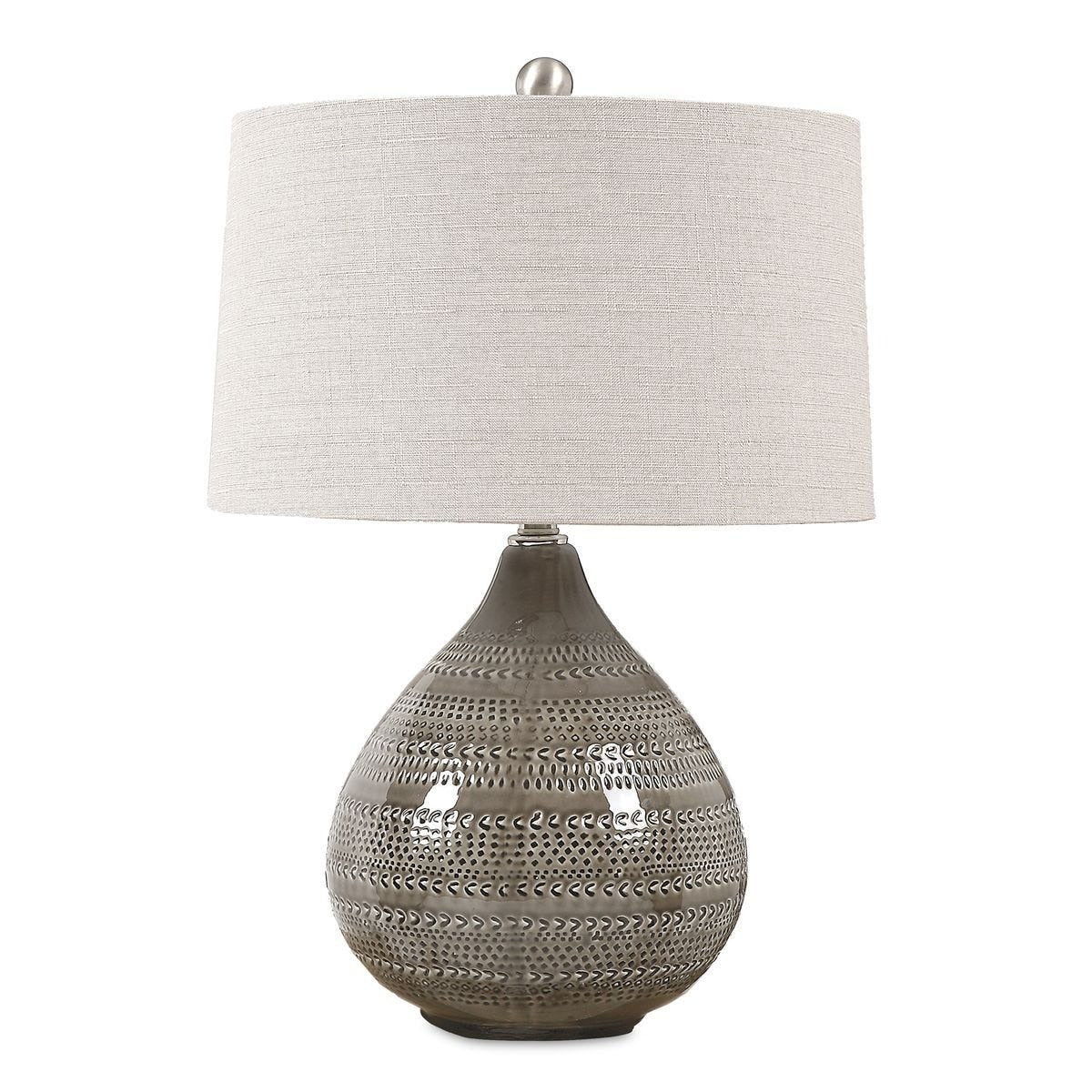 Batova Smoke Grey Lamp by Uttermost