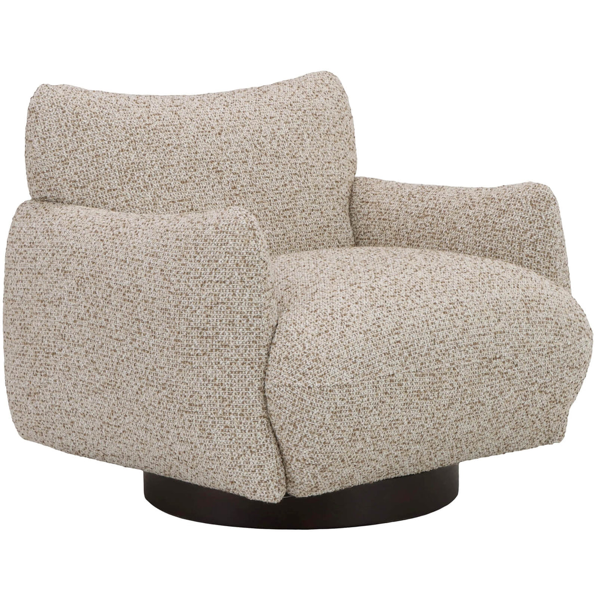 Batsford Swivel Chair in Soft Truffle Boucle Keiichi