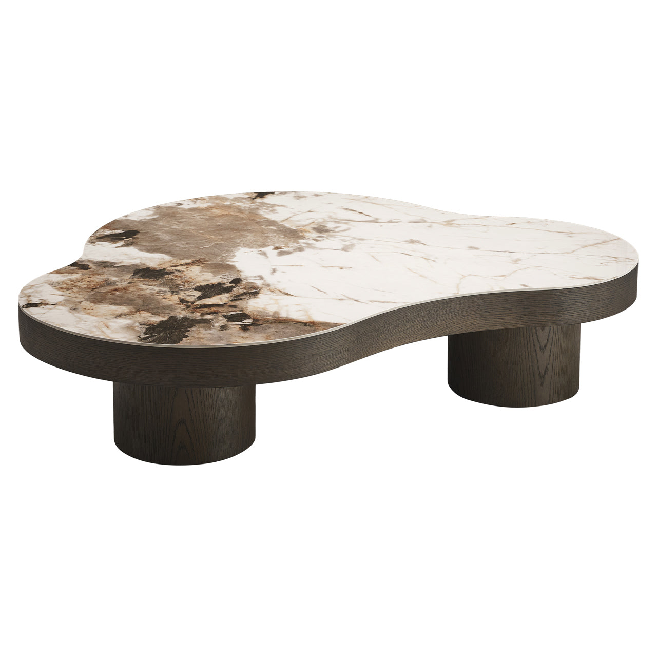 Langford Brown Oak Veneer & Ceramic Coffee Table by Richmond Interiors