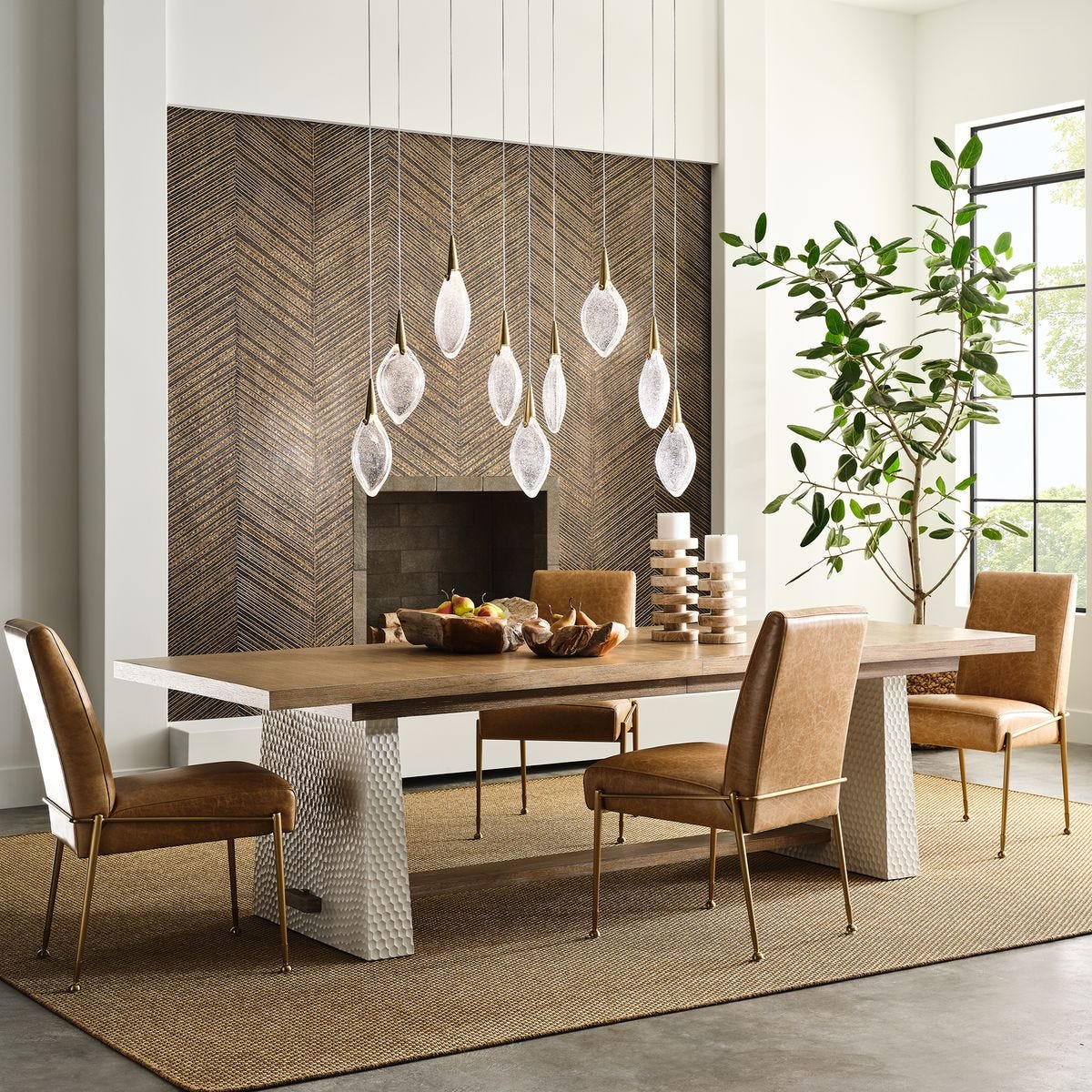 Deluge 9 Light LED Linear Pendant by Uttermost
