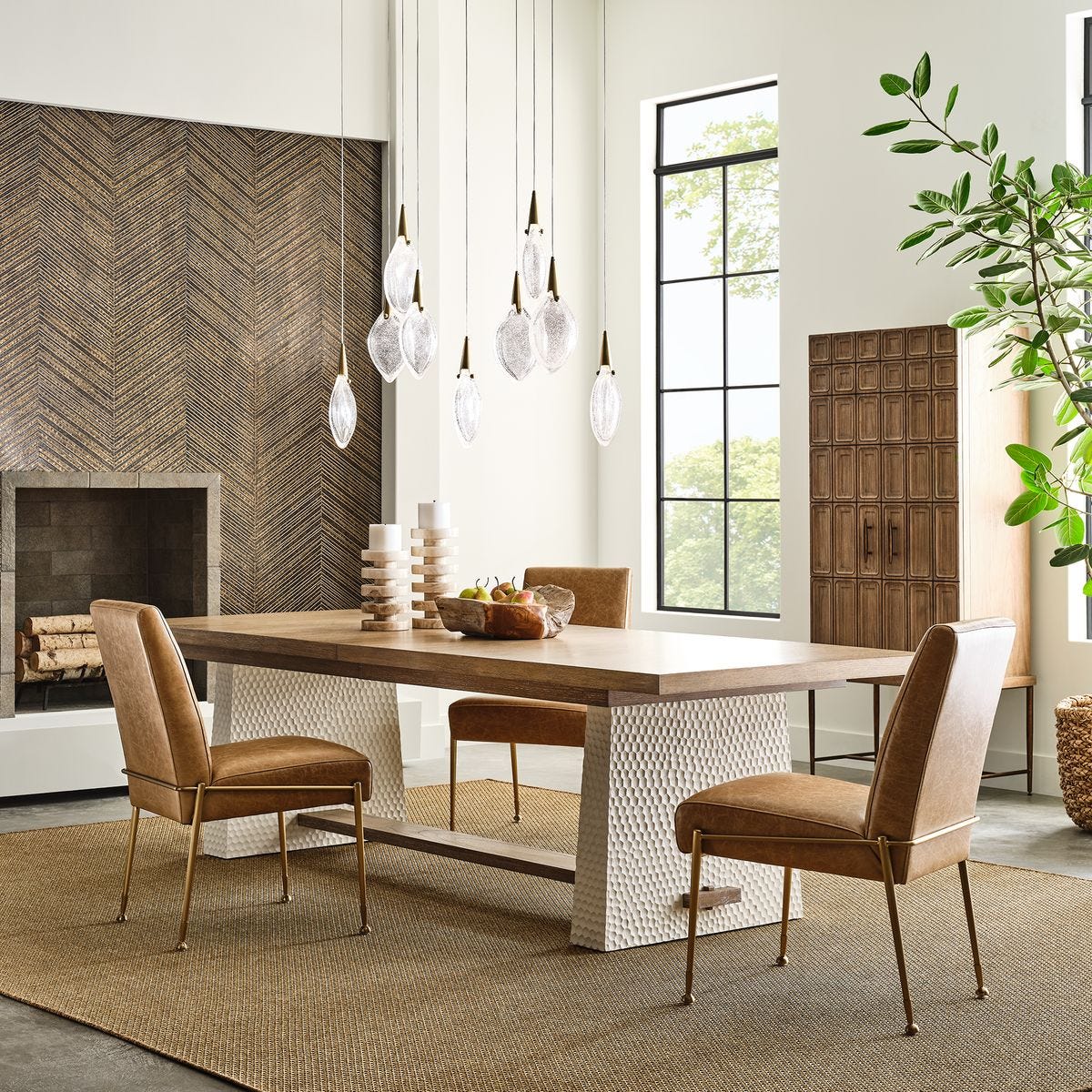 Deluge 9 Light LED Linear Pendant by Uttermost