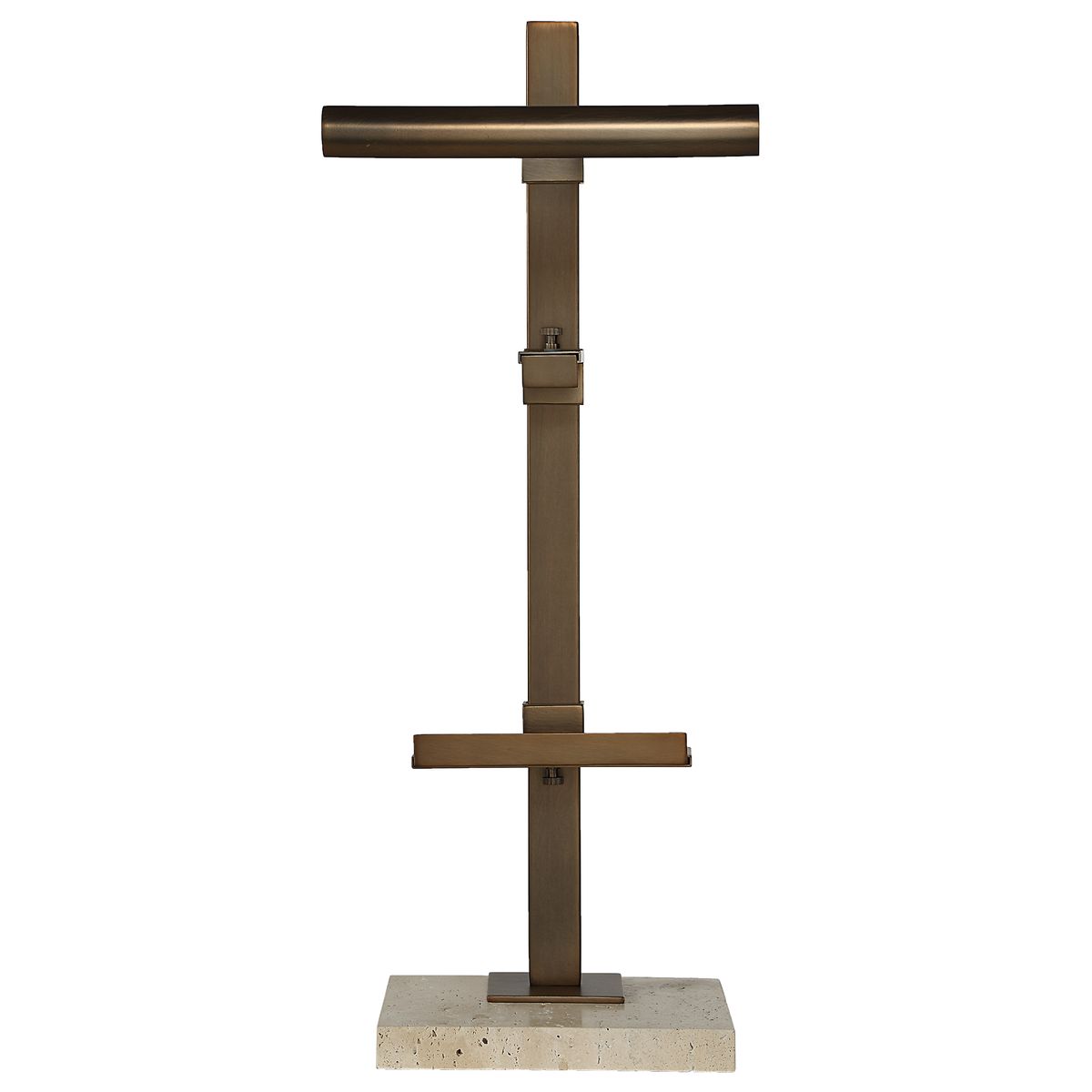 Lean On Me Lighted Easel in Travertine/Bronze by Uttermost