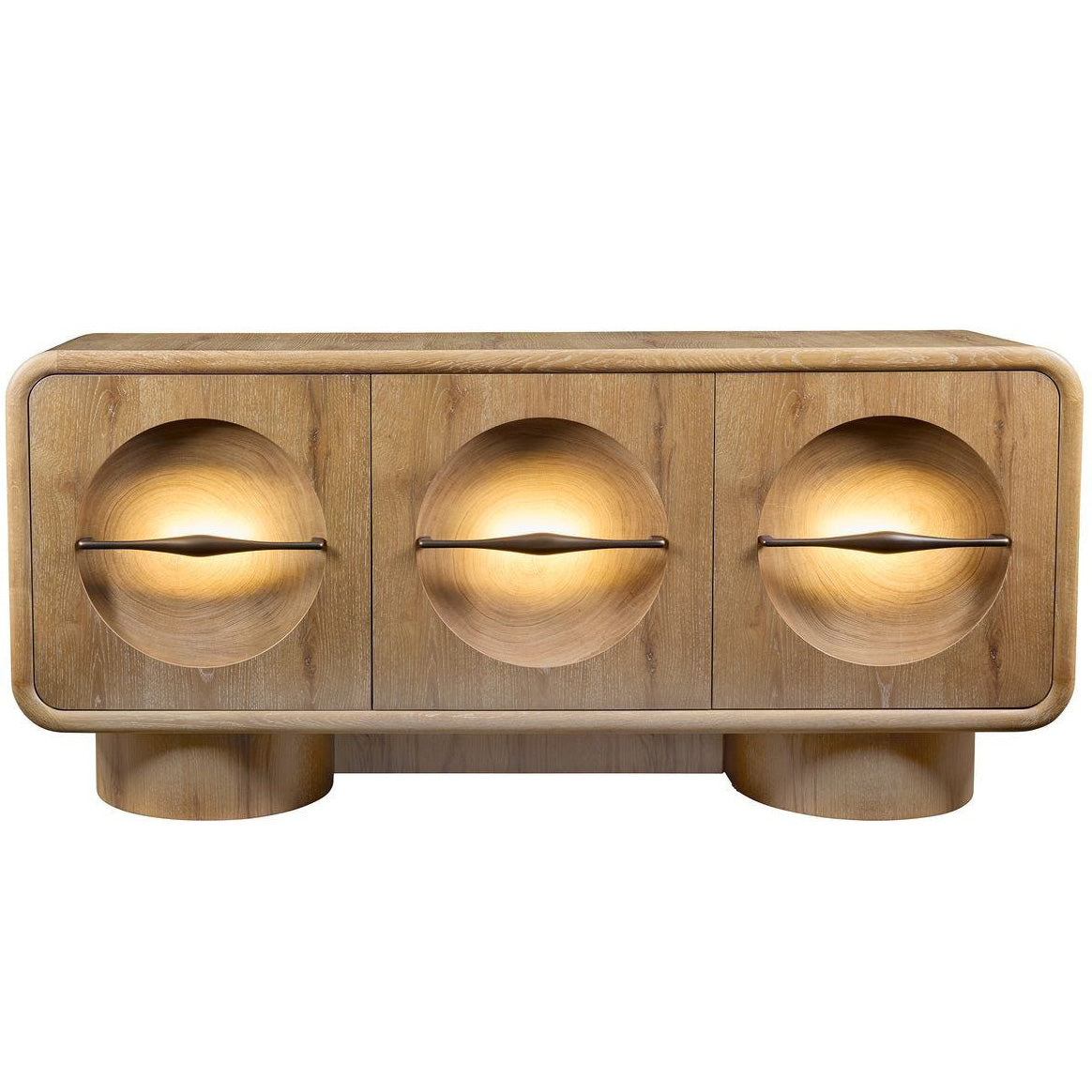 Forest Rings Lighted 3 Door Cabinet by Uttermost