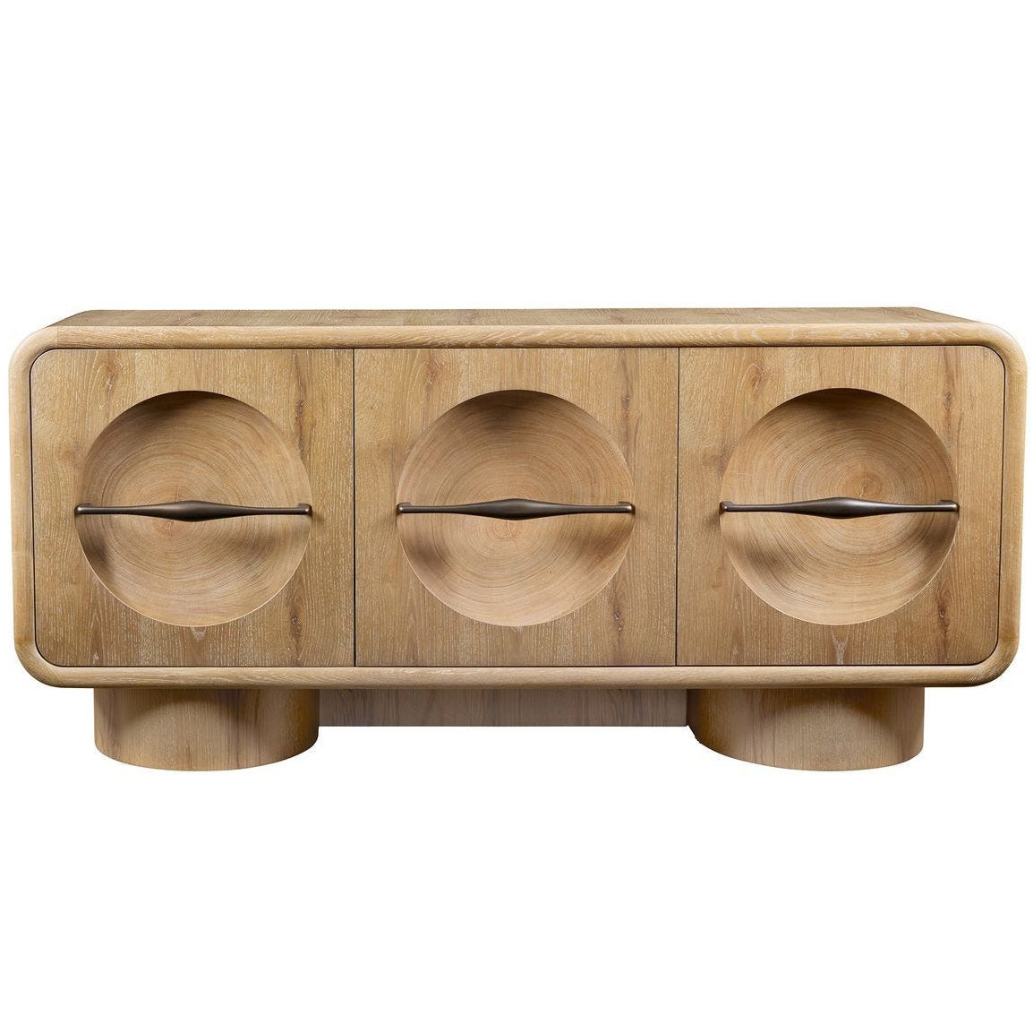 Forest Rings Lighted 3 Door Cabinet by Uttermost