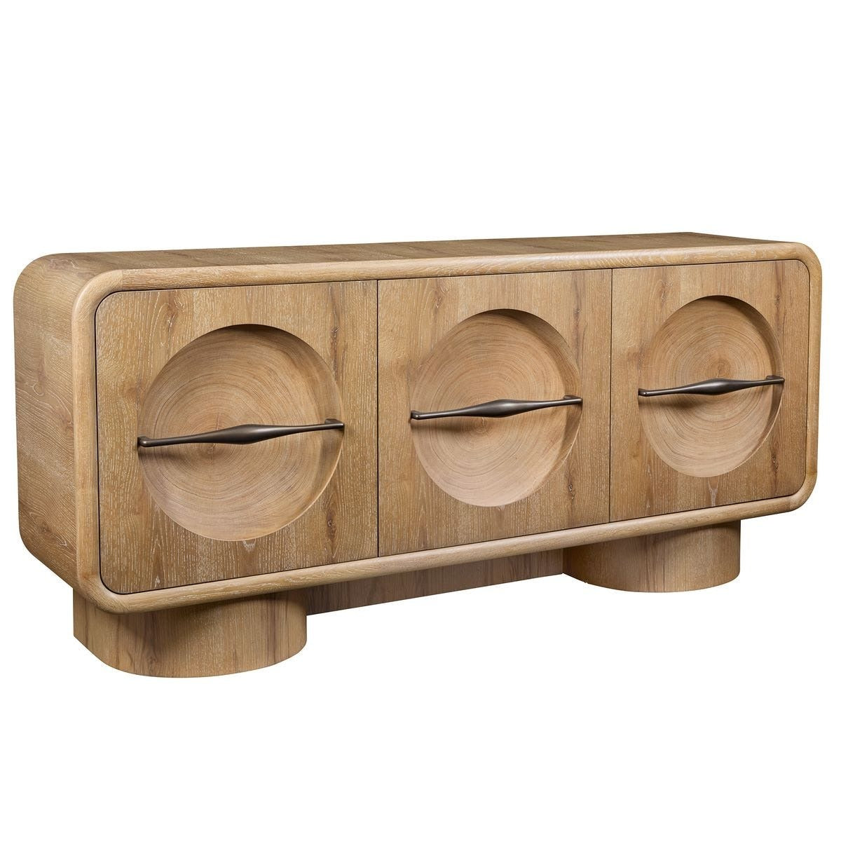 Forest Rings Lighted 3 Door Cabinet by Uttermost