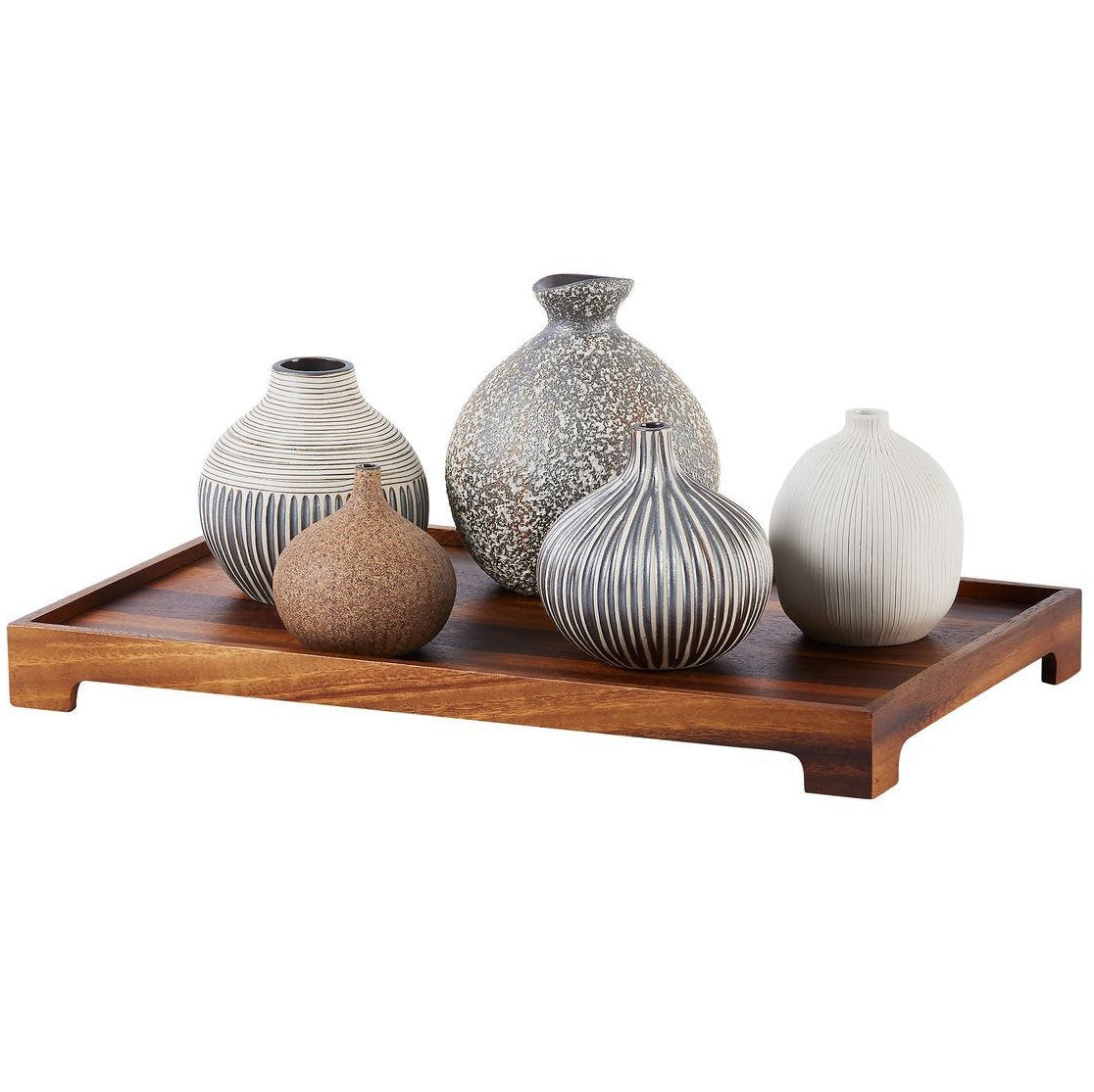 Nestling Vases in Coffee - Set of 5 by Uttermost
