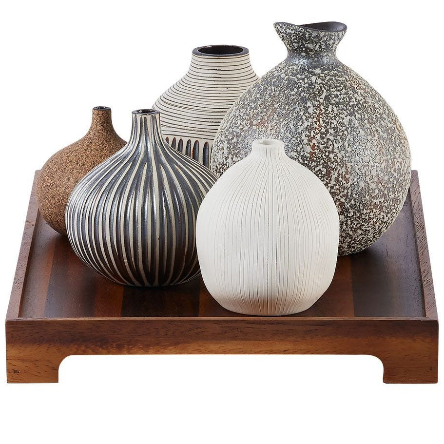 Nestling Vases in Coffee - Set of 5 by Uttermost