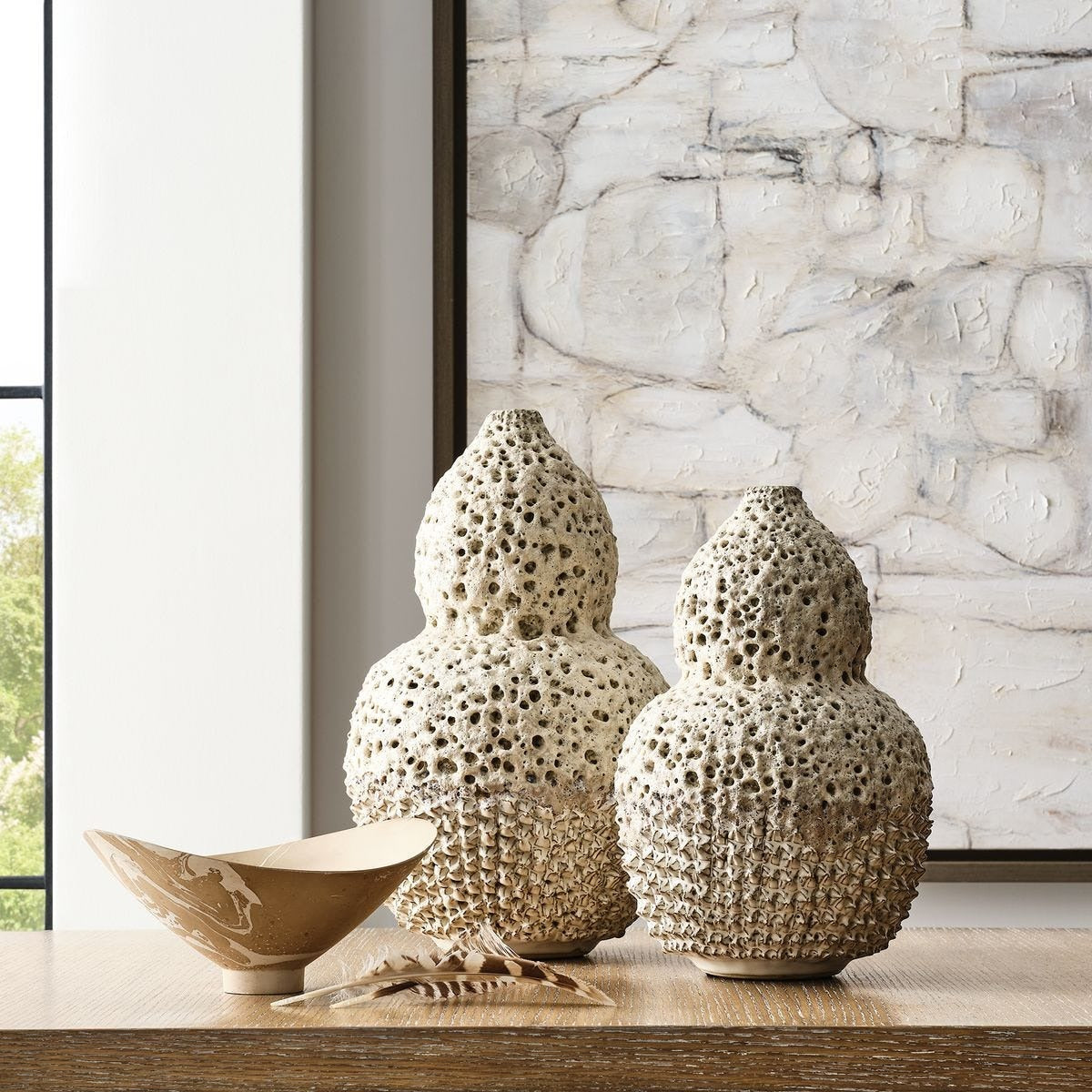 Out of my Gourd Vase in Off-White - Large by Uttermost