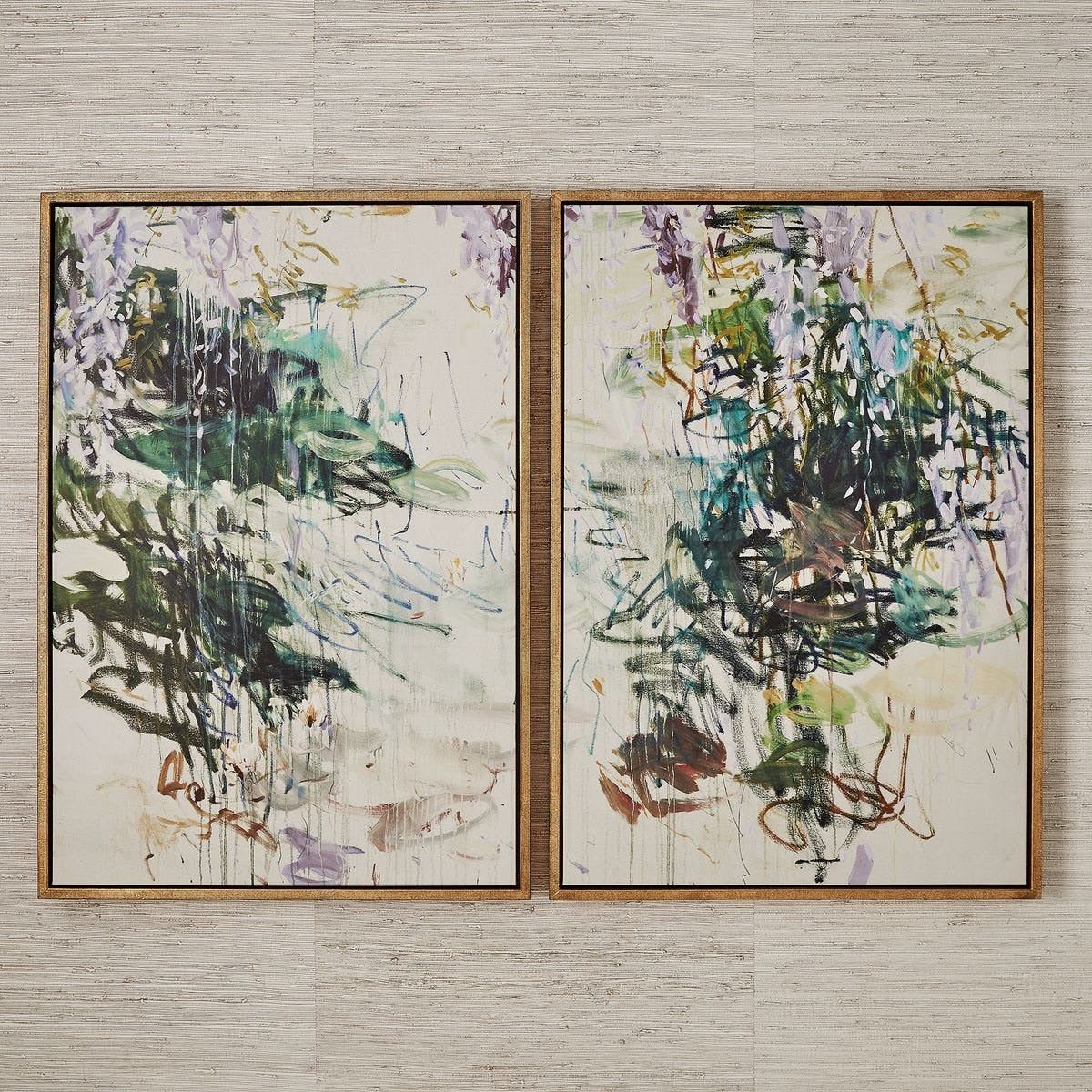 Wisteria Pond Framed Canvases - Set of 2 by Uttermost