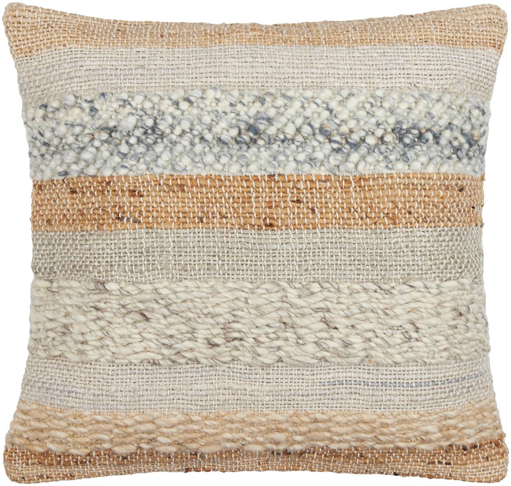 Boundary Woven Cushion in Soft Grey by Keiichi