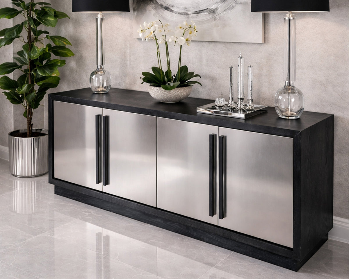 Camden Sideboard - Ebony Ash Stainless Steel Liang & Eimil