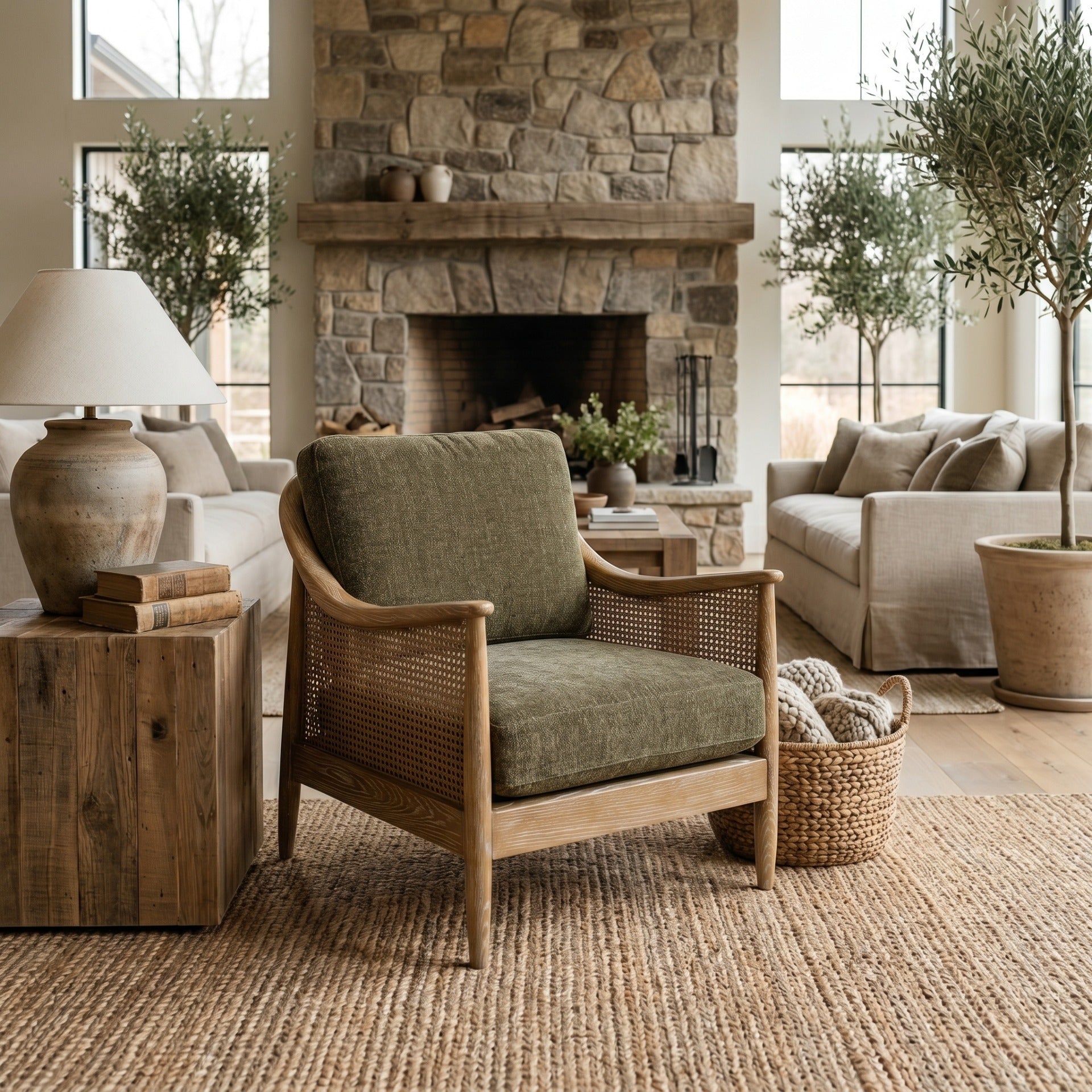 Chadlington Accent Chair in Bottle Green by Keiichi