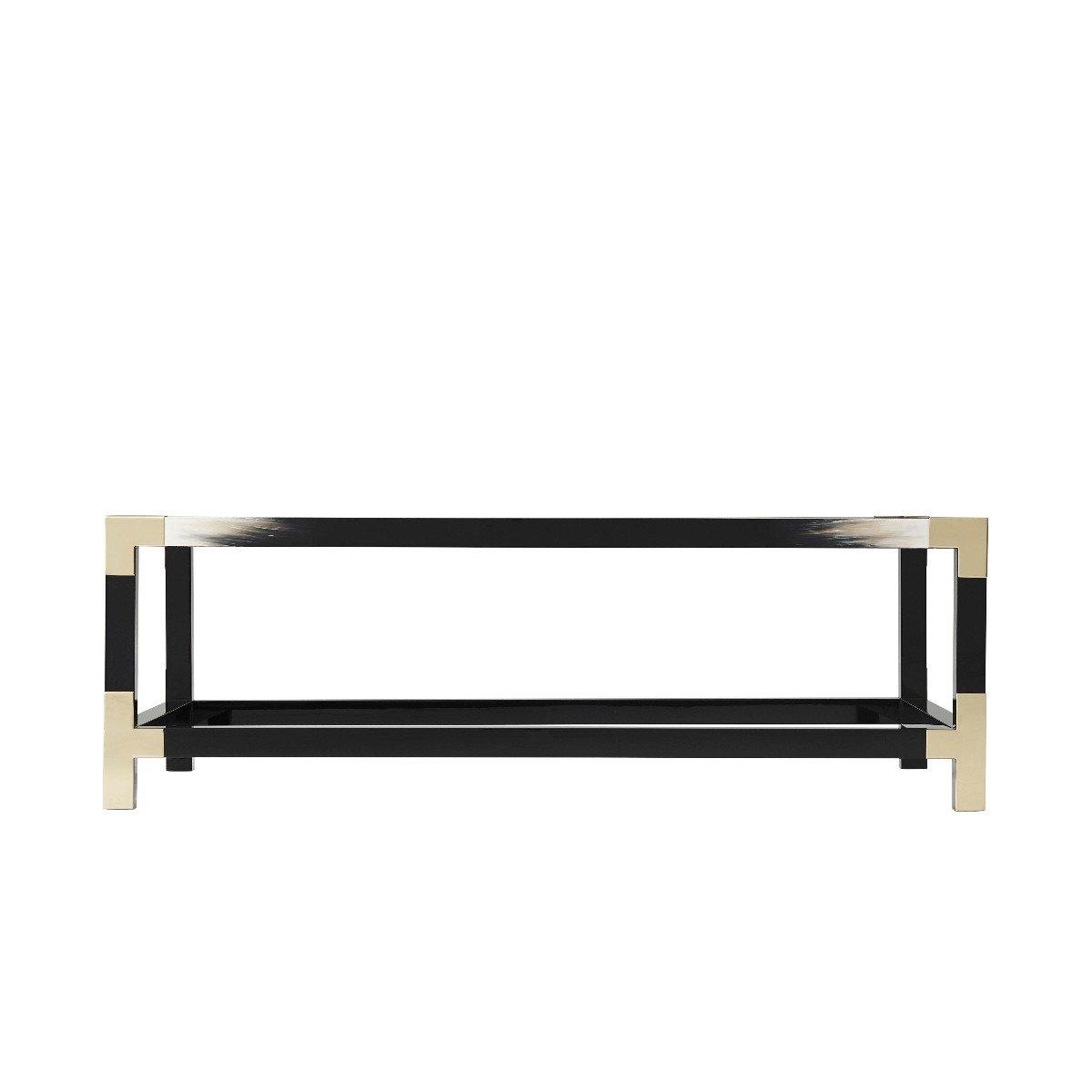 Cutting Edge Coffee Table in Black by Theodore Alexander