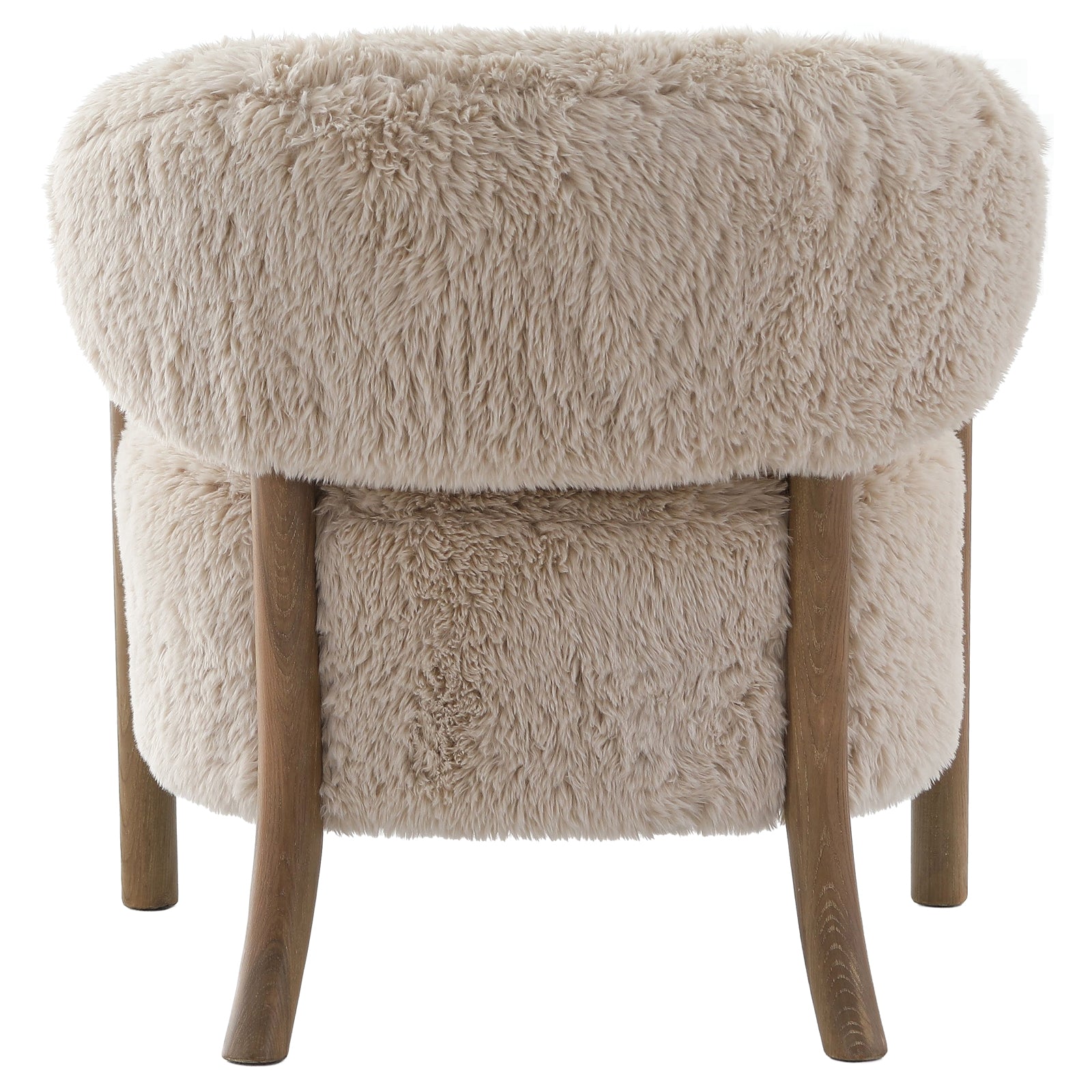 Cotswold Lion Accent Chair in Faux Sheepskin by Keiichi