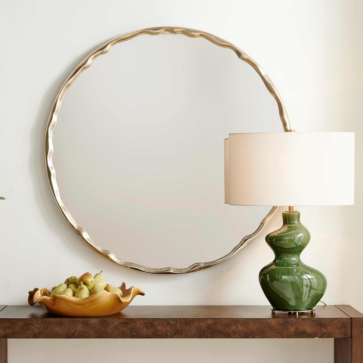 Crinkle Round Mirror Uttermost