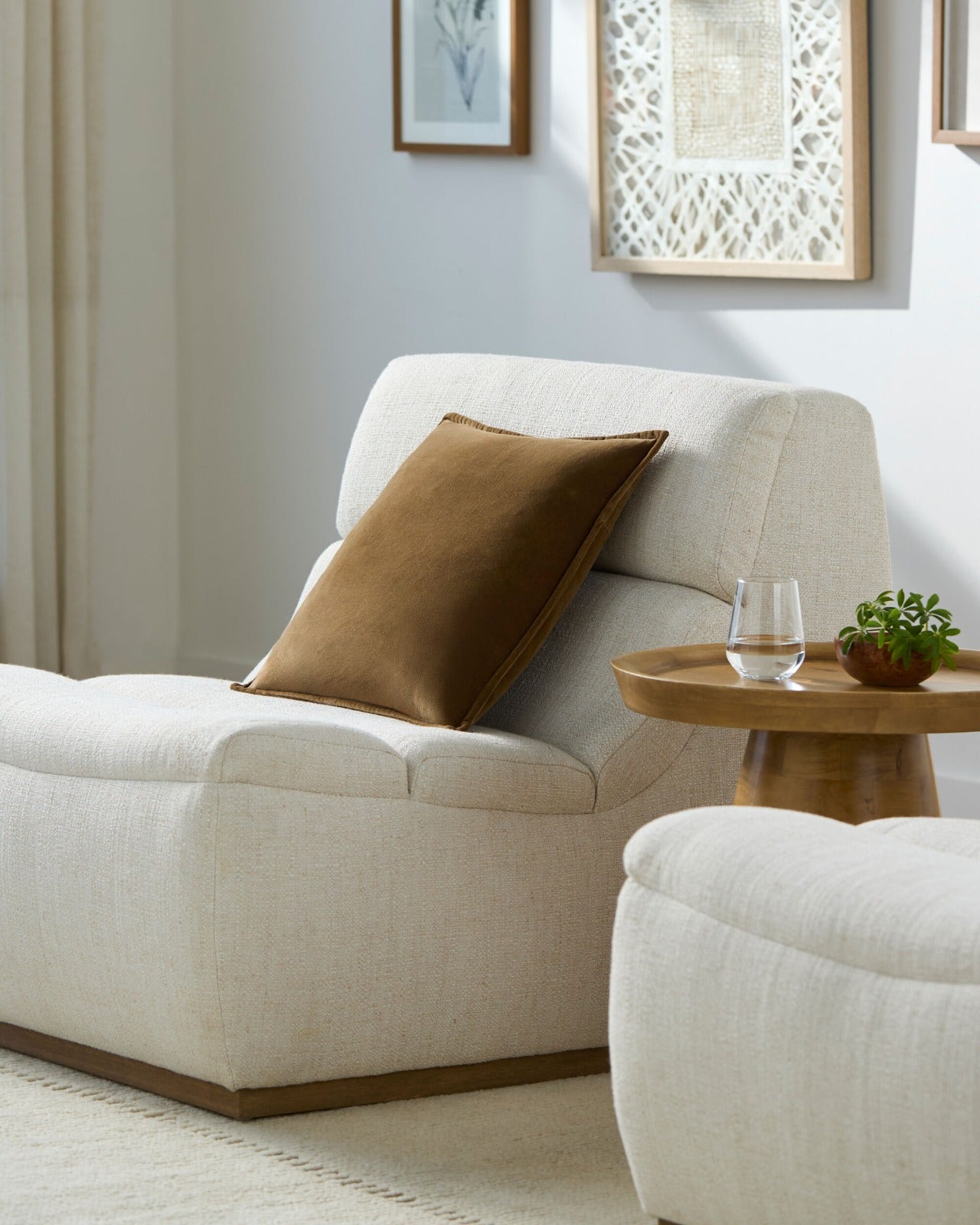 Cotton Velvet Cushion in Bronze by Keiichi