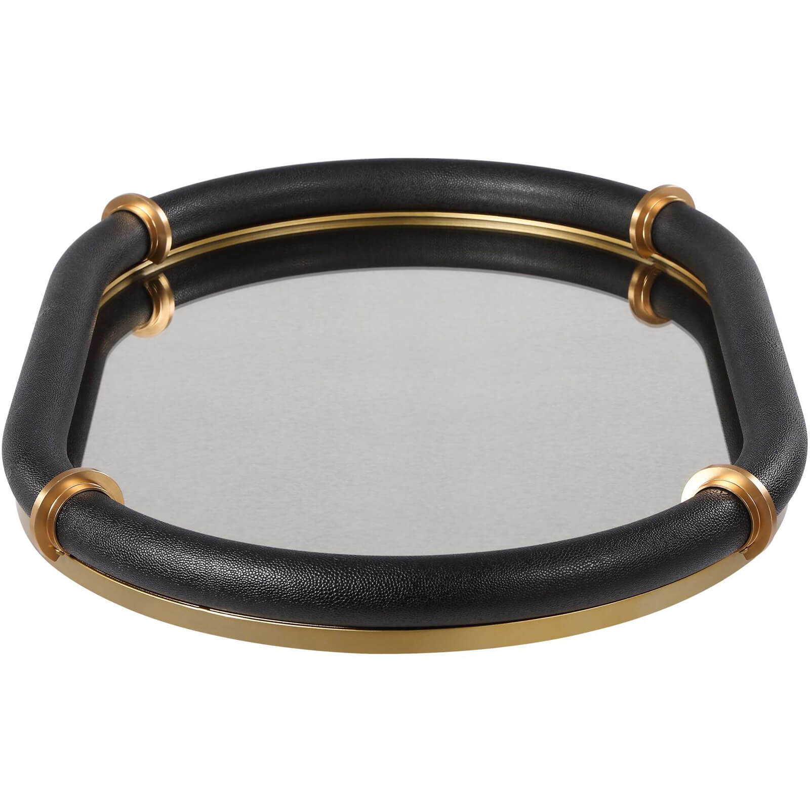 Cyprus Black Oval Tray by Uttermost
