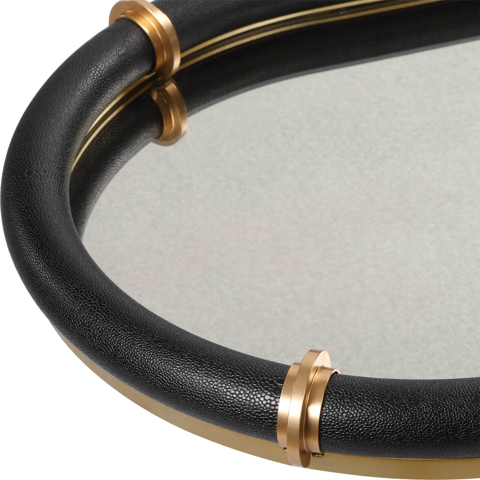Cyprus Black Oval Tray by Uttermost