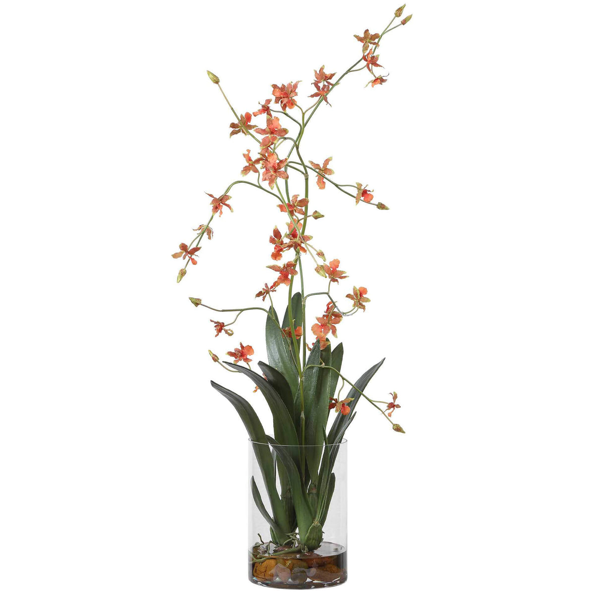 Dancing Orchid In Glass Vase Uttermost