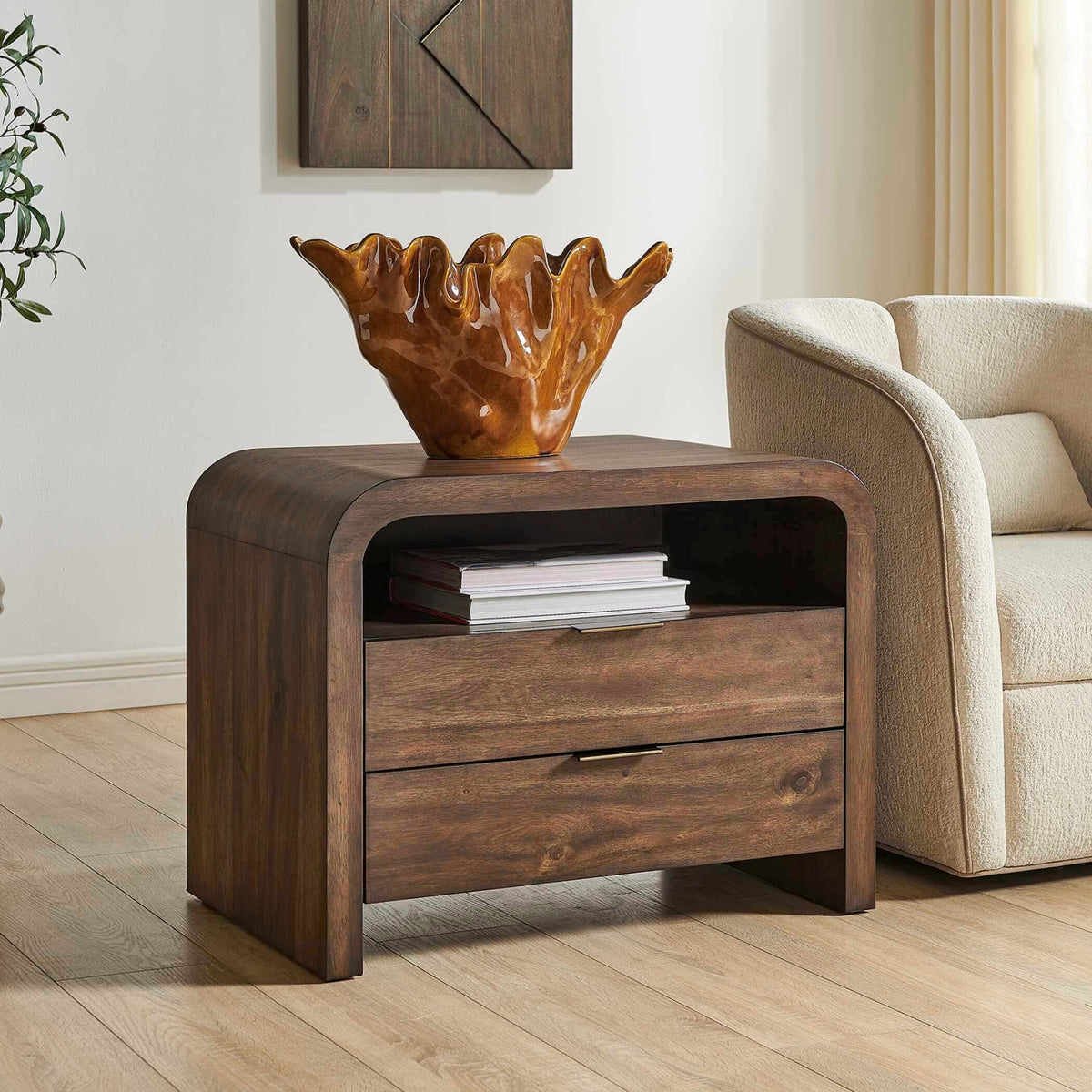 Decatur Dark Walnut Side Table by Uttermost