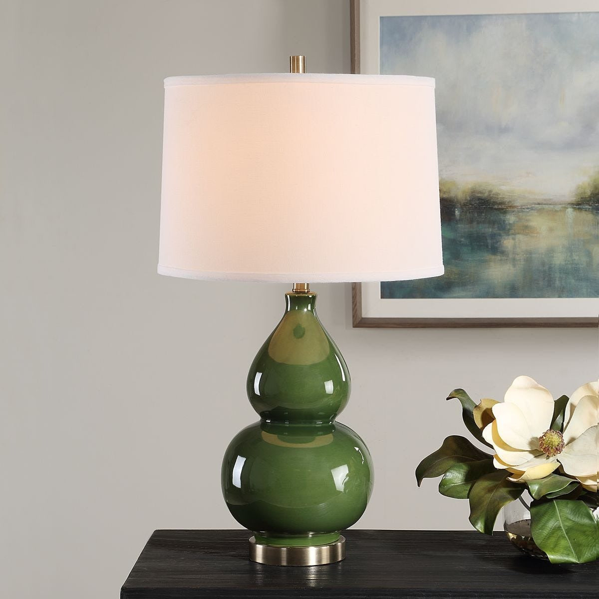 Delaunay Table Lamp in Green by Keiichi