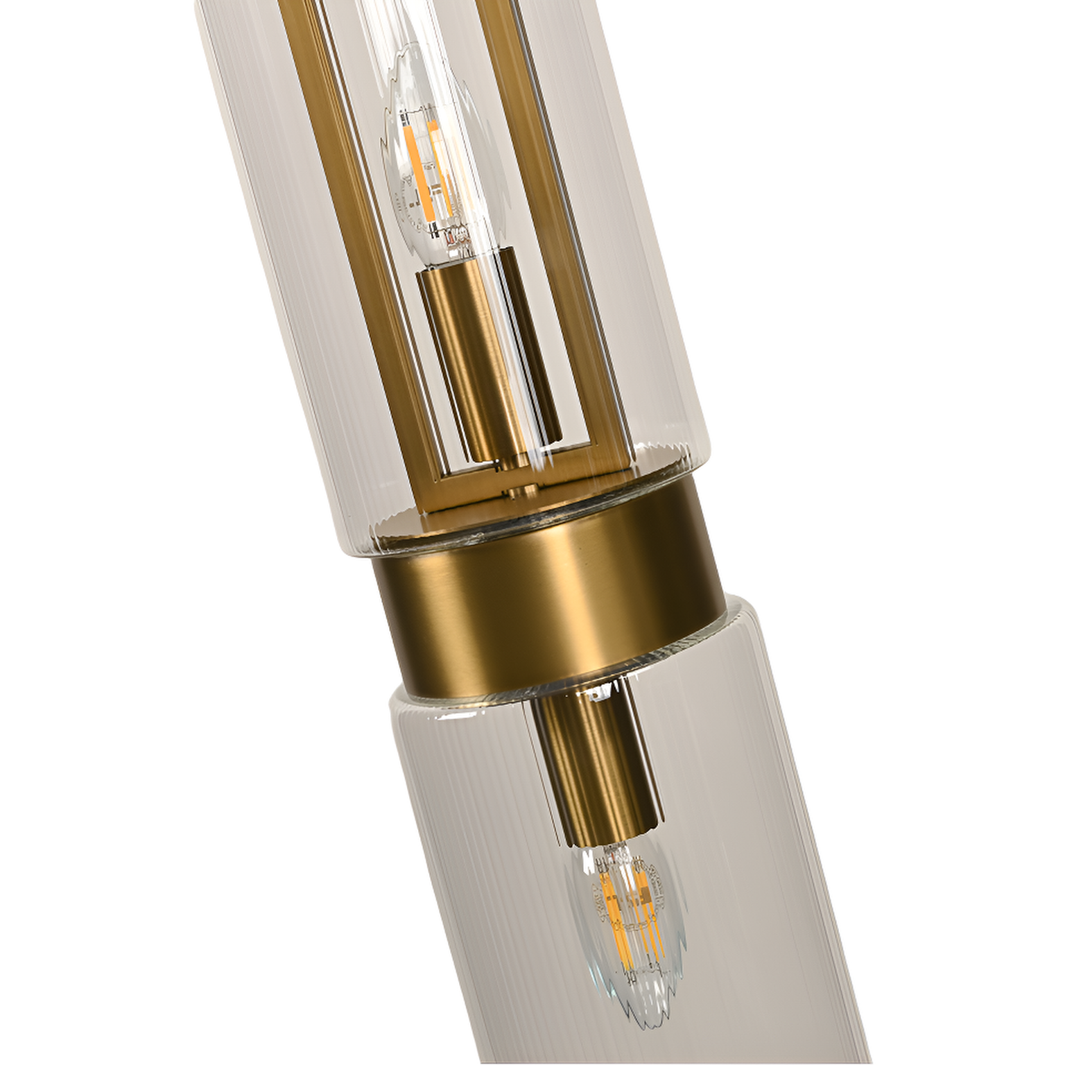Revere Gold & Clear Glass Single Pendant by Luxe Collection