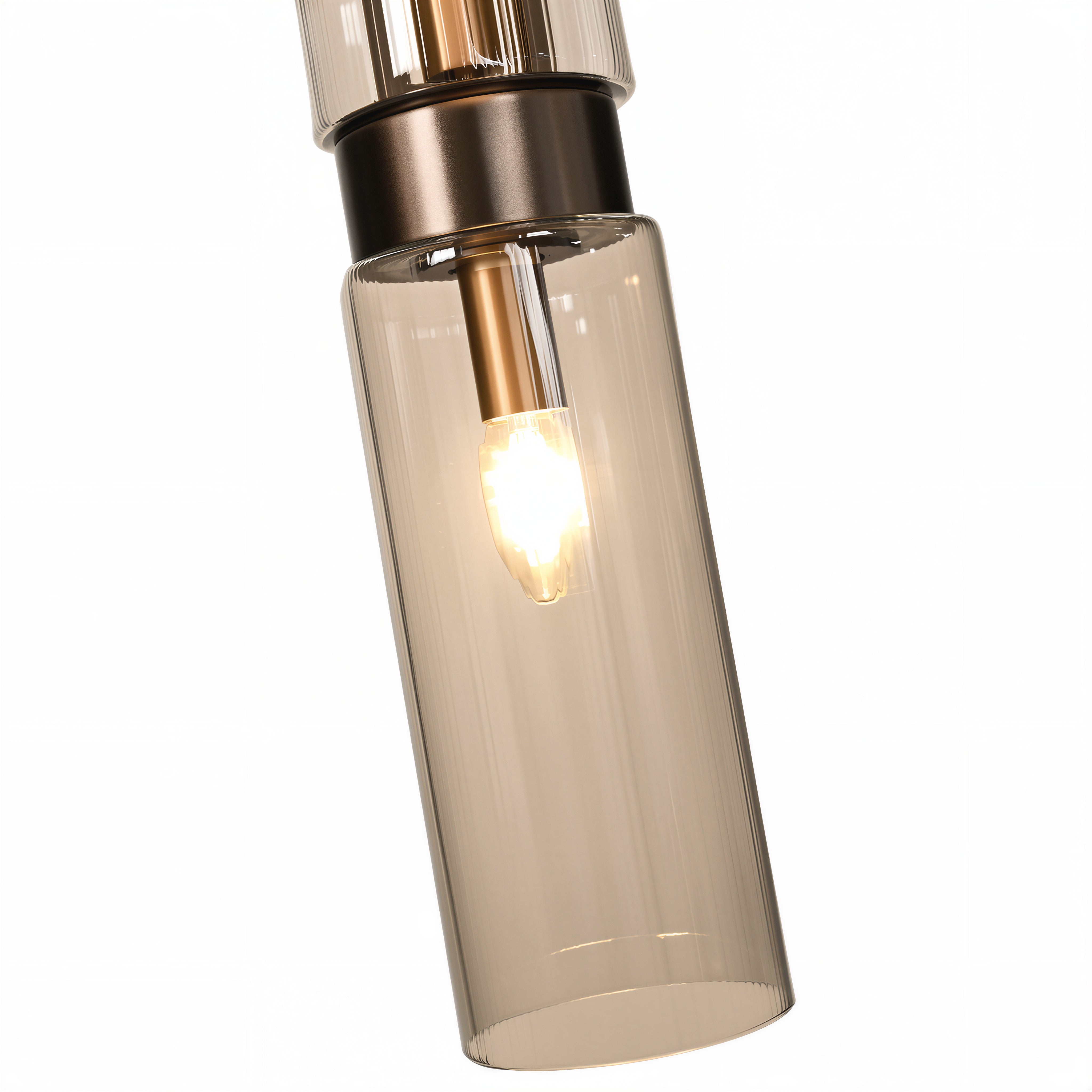 Revere Bronze & Clear Glass Single Pendant by Luxe Collection