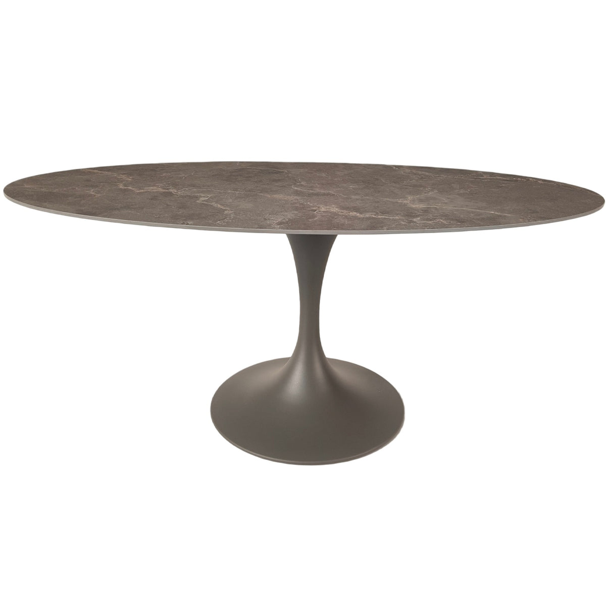 Sutton Oval Dining Table in Latte Stone Ceramic - 180cm Keiichi