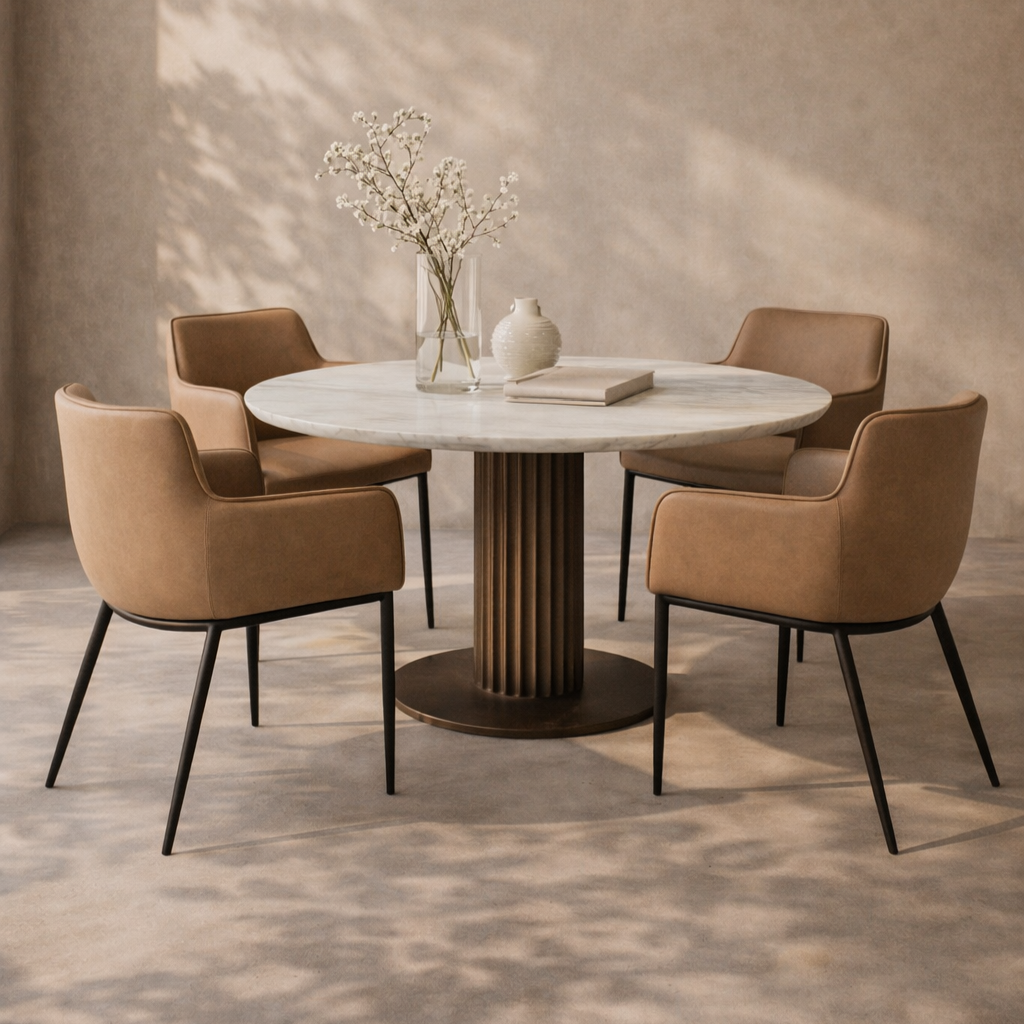 Kim Cognac Dining Chair by Tommy Franks