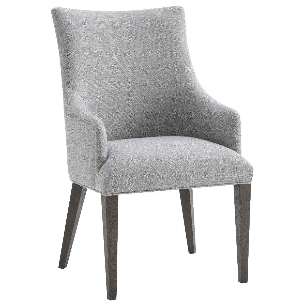 Adele Dining Armchair in Matrix Pewter by Theodore Alexander