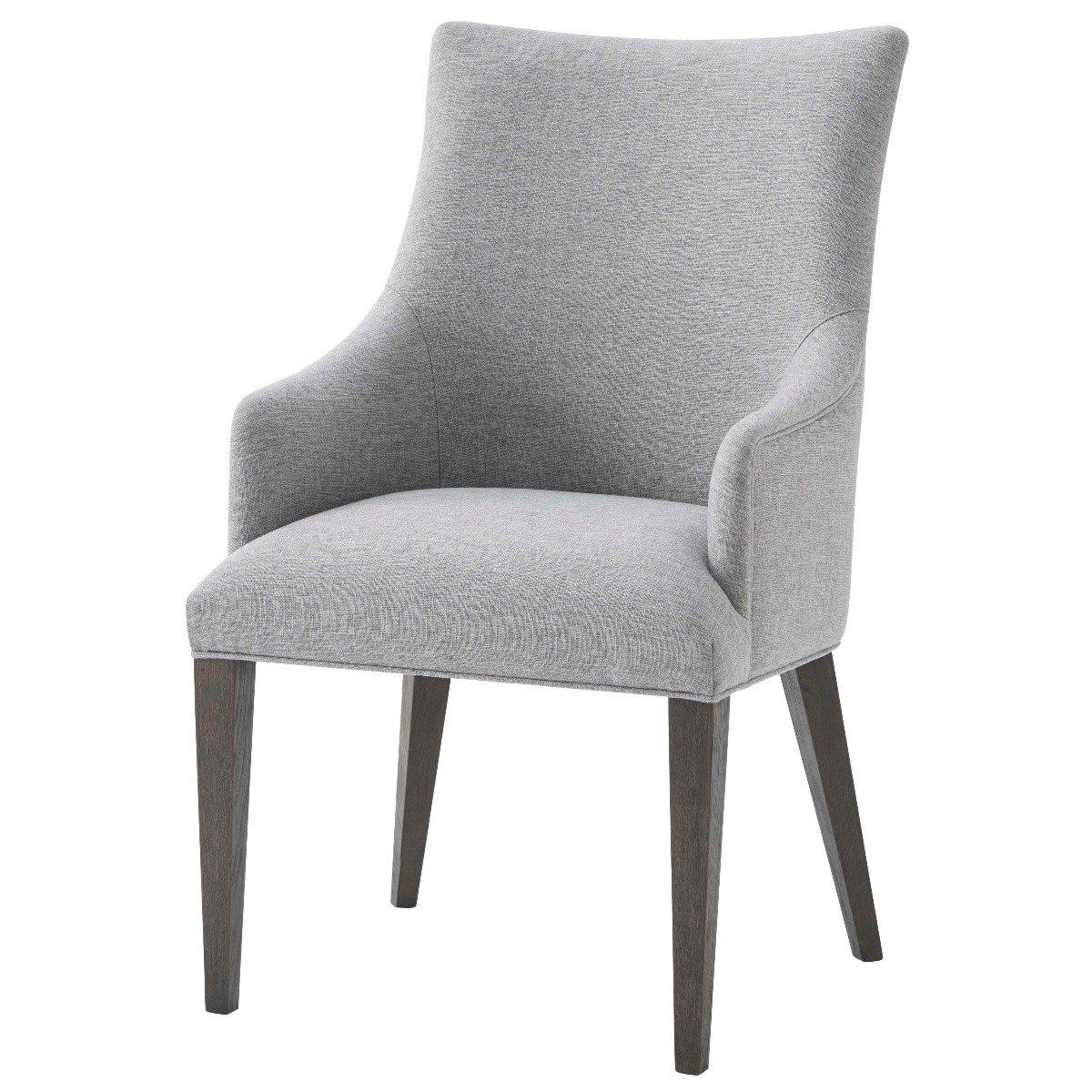 Adele Dining Armchair in Matrix Pewter by Theodore Alexander