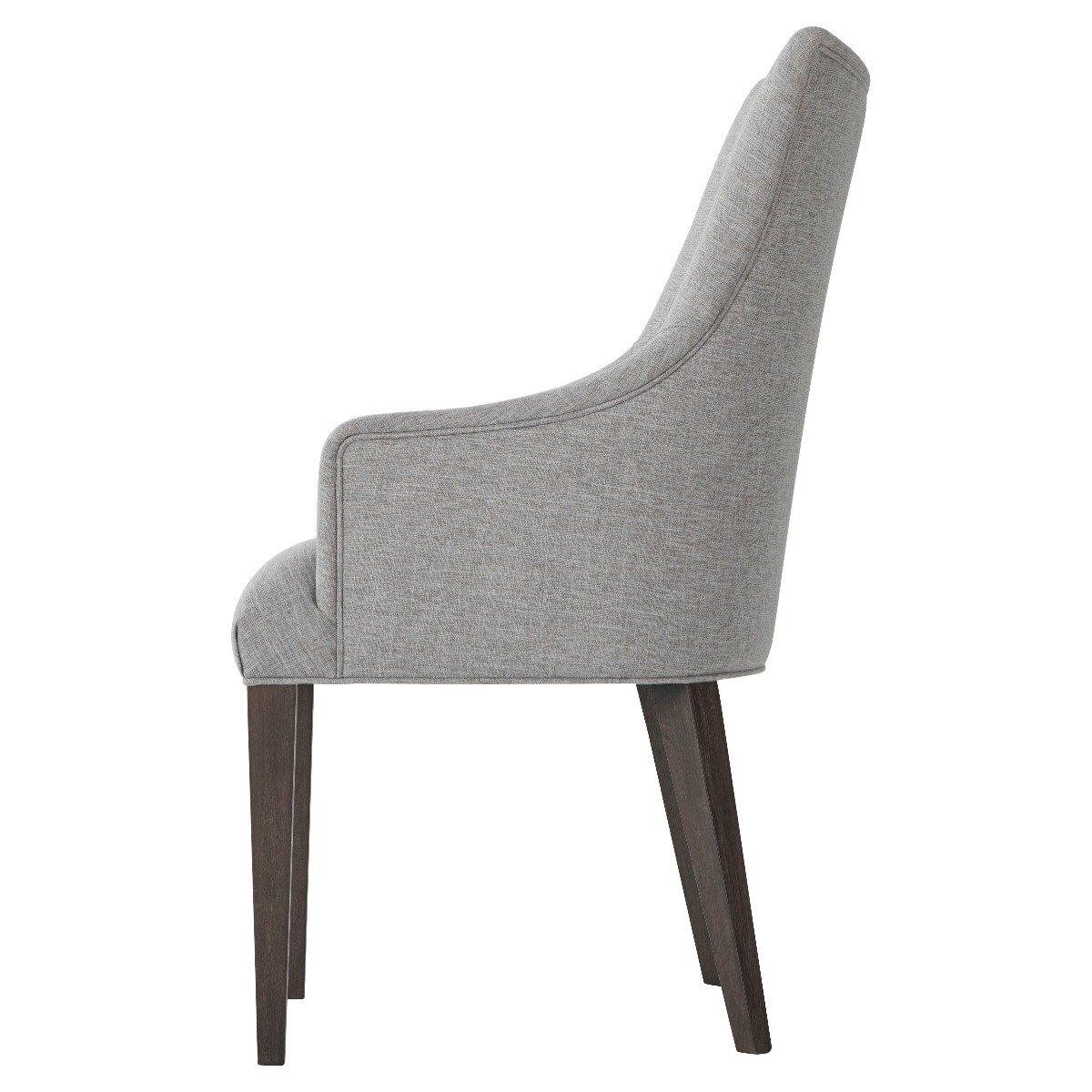 Adele Dining Armchair in Matrix Pewter by Theodore Alexander