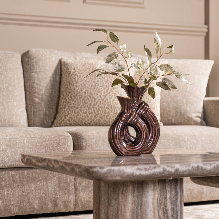 Dulce Denizly Grey marble Coffee Table (Set of 2) by Richmond Interiors