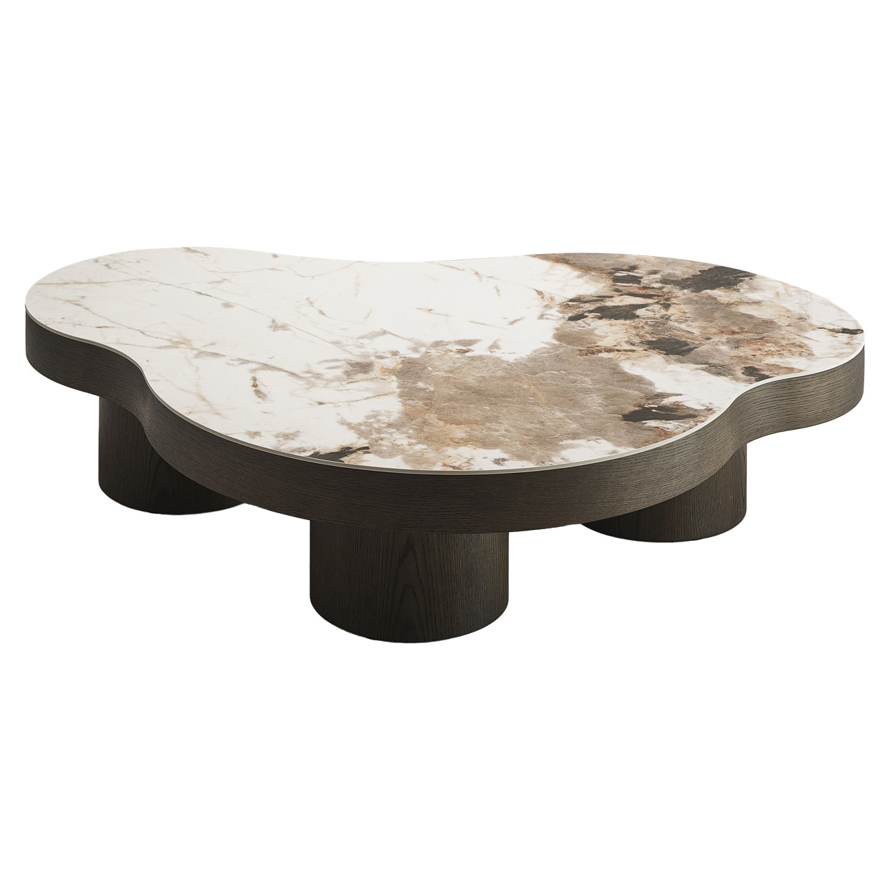Langford Brown Oak Veneer & Ceramic Coffee Table by Richmond Interiors