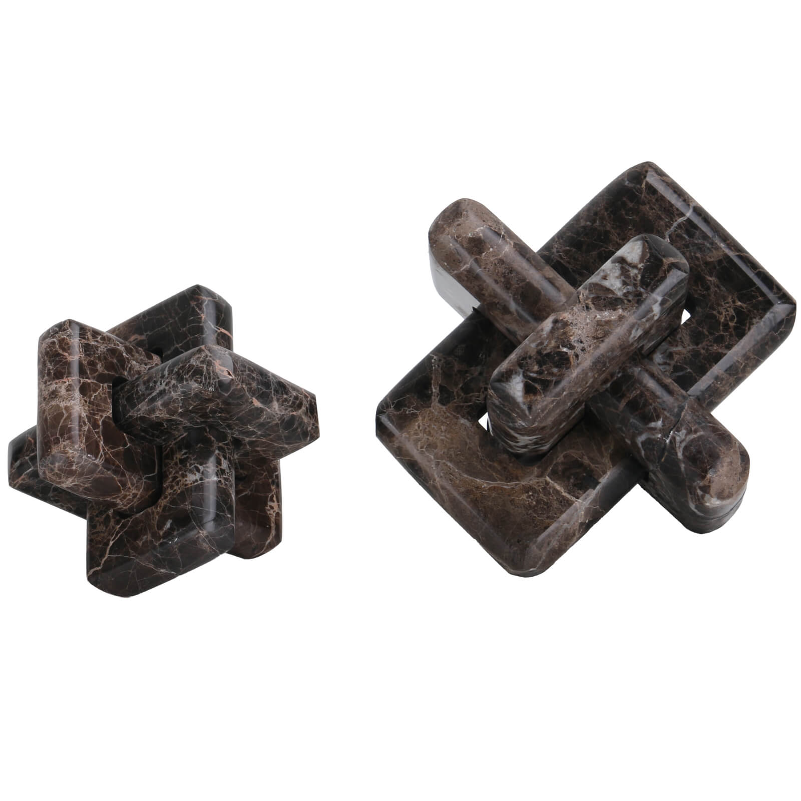 Loop Sculpture in Coffee Marble - Small by Keiichi