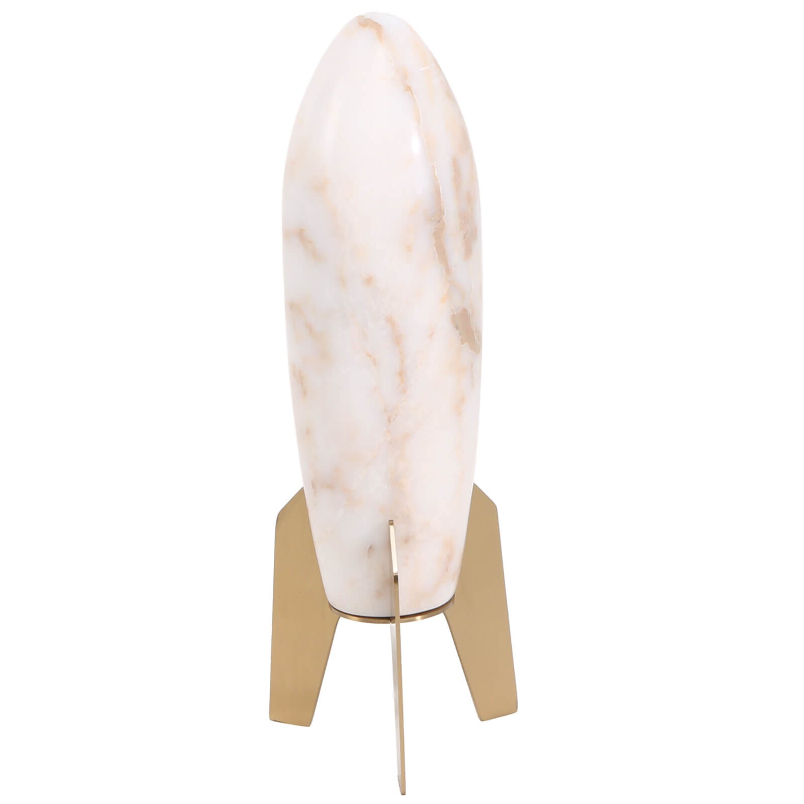 Rocket Sculpture in White Marble - Large by Keiichi