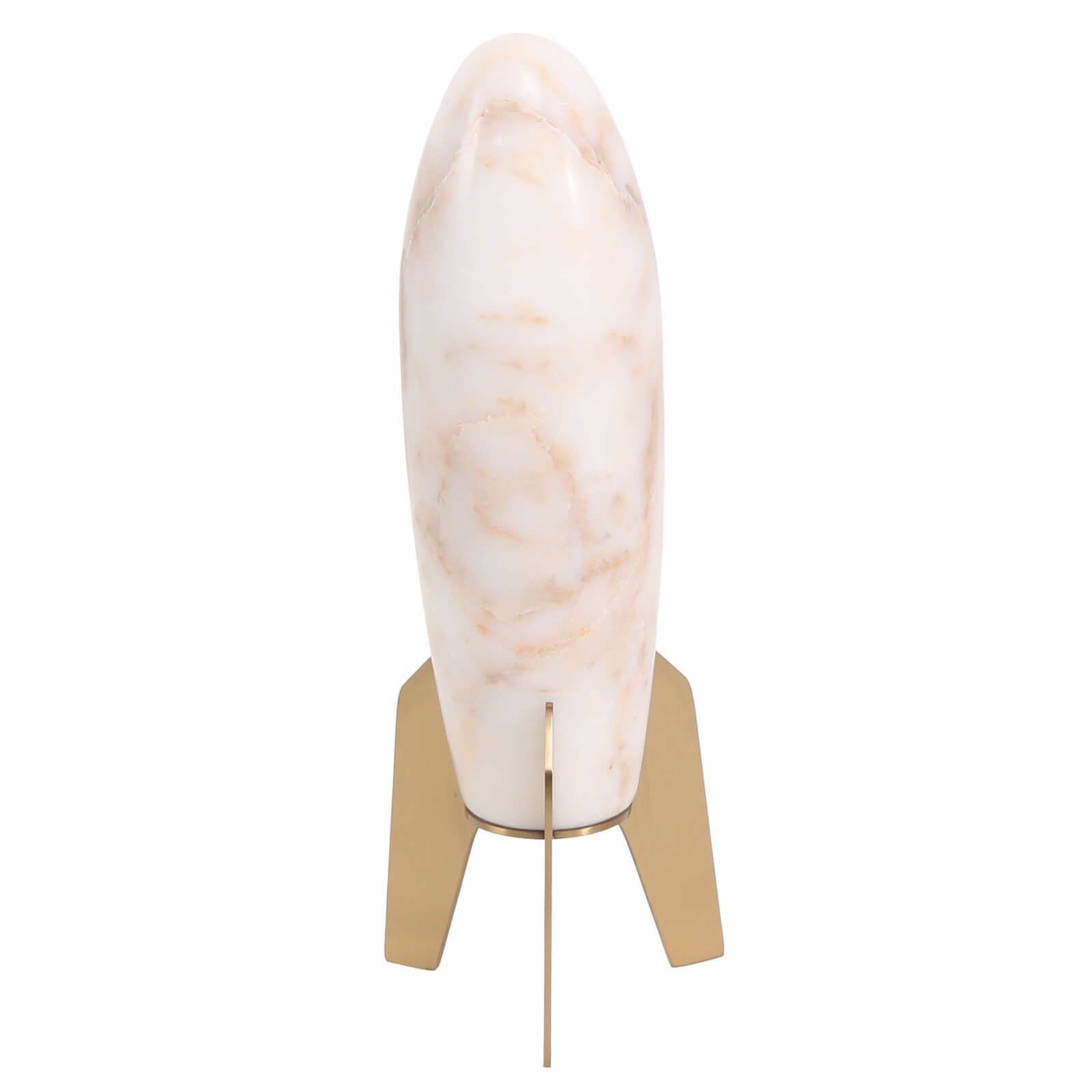Rocket Sculpture in White Marble - Small by Keiichi