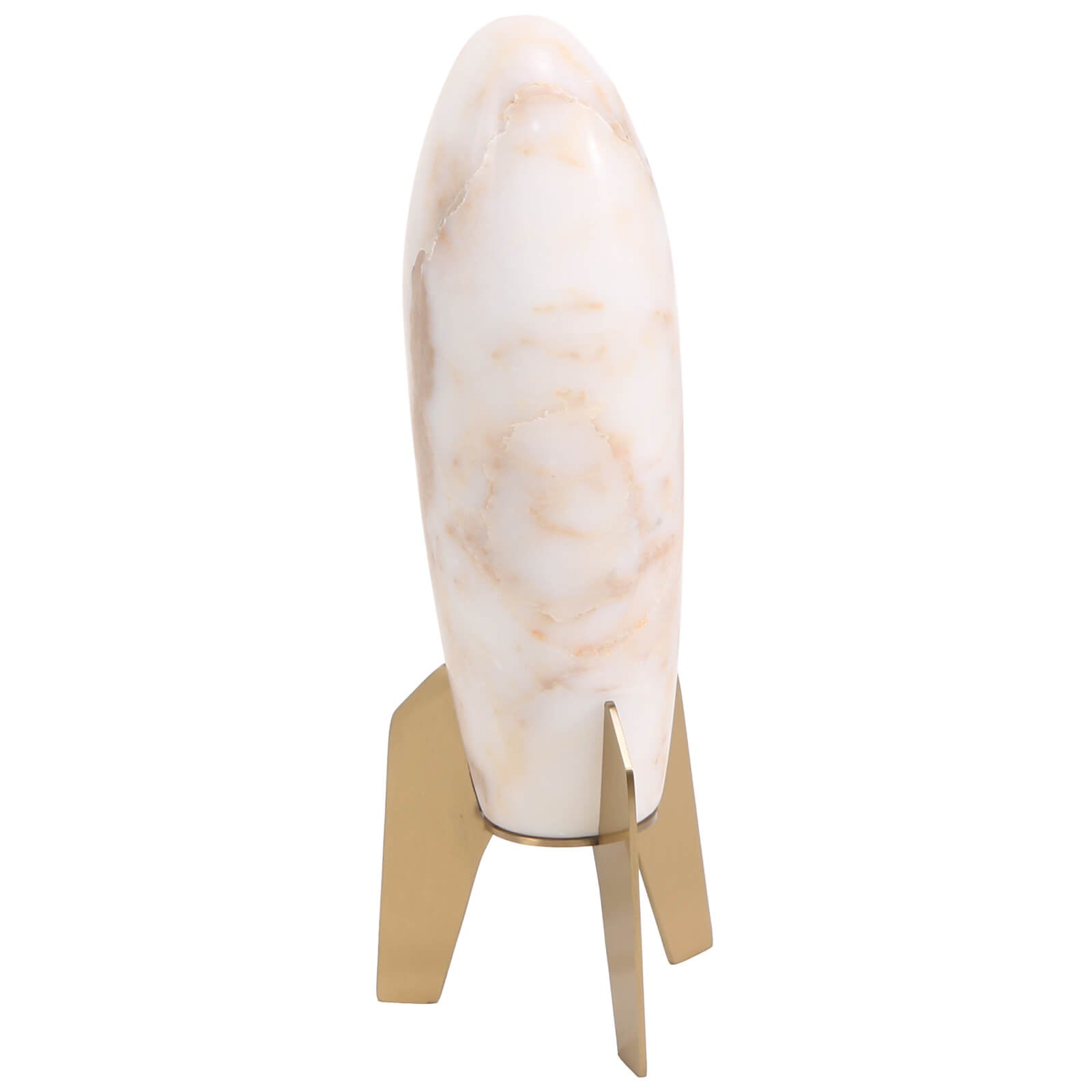 Rocket Sculpture in White Marble - Small by Keiichi