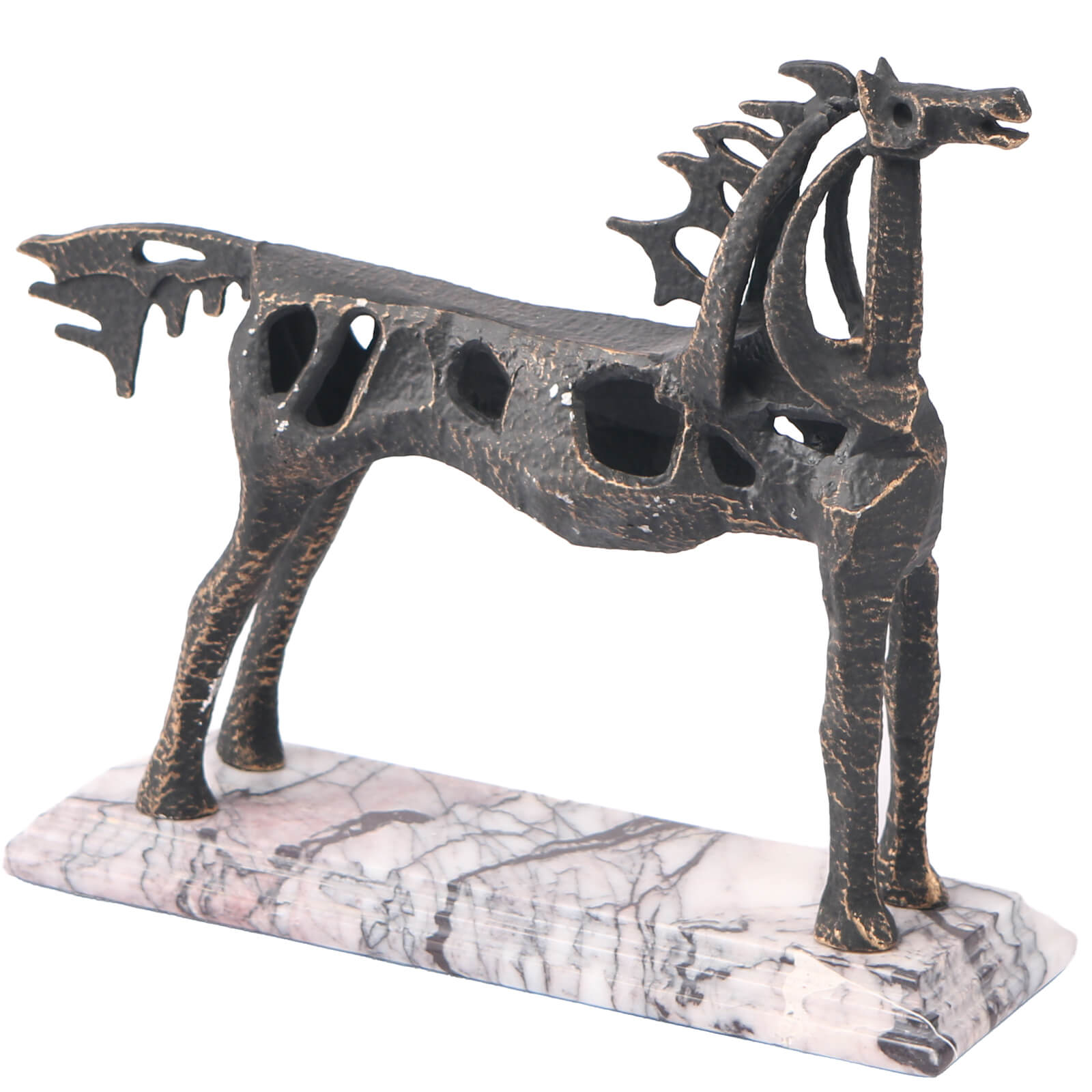 Horse Sculpture in Dark Bronze by Keiichi