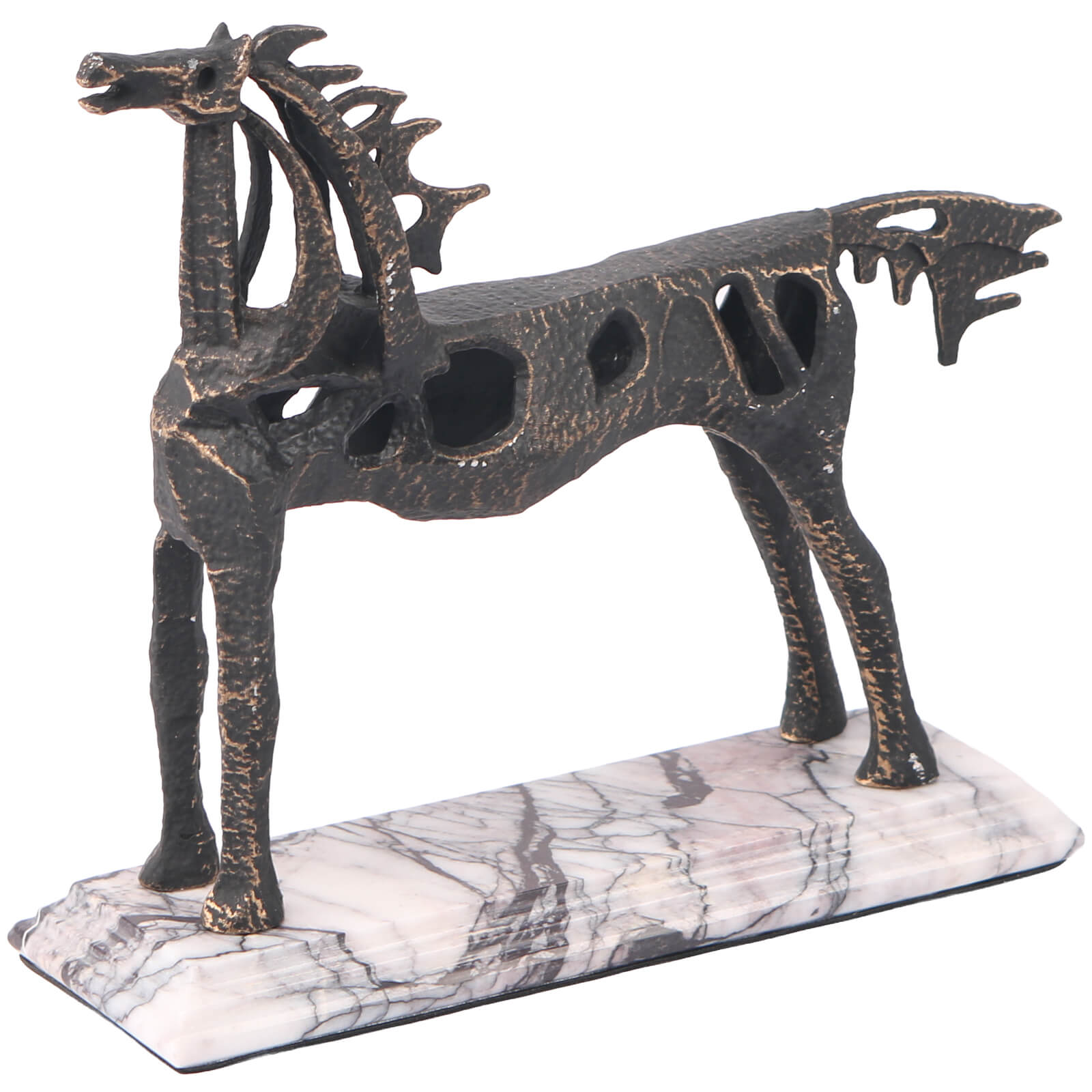 Horse Sculpture in Dark Bronze by Keiichi