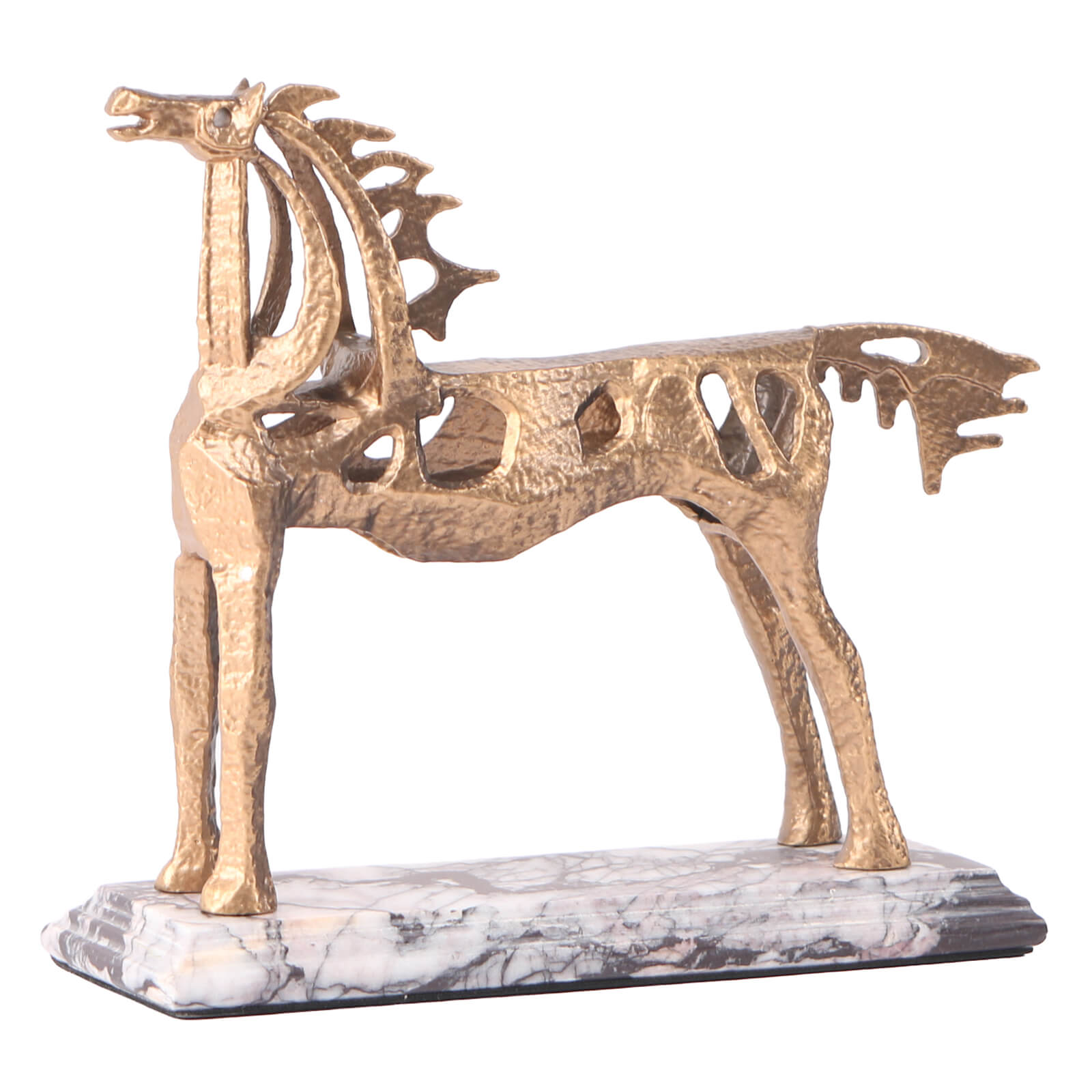 Horse Sculpture in Gold by Keiichi