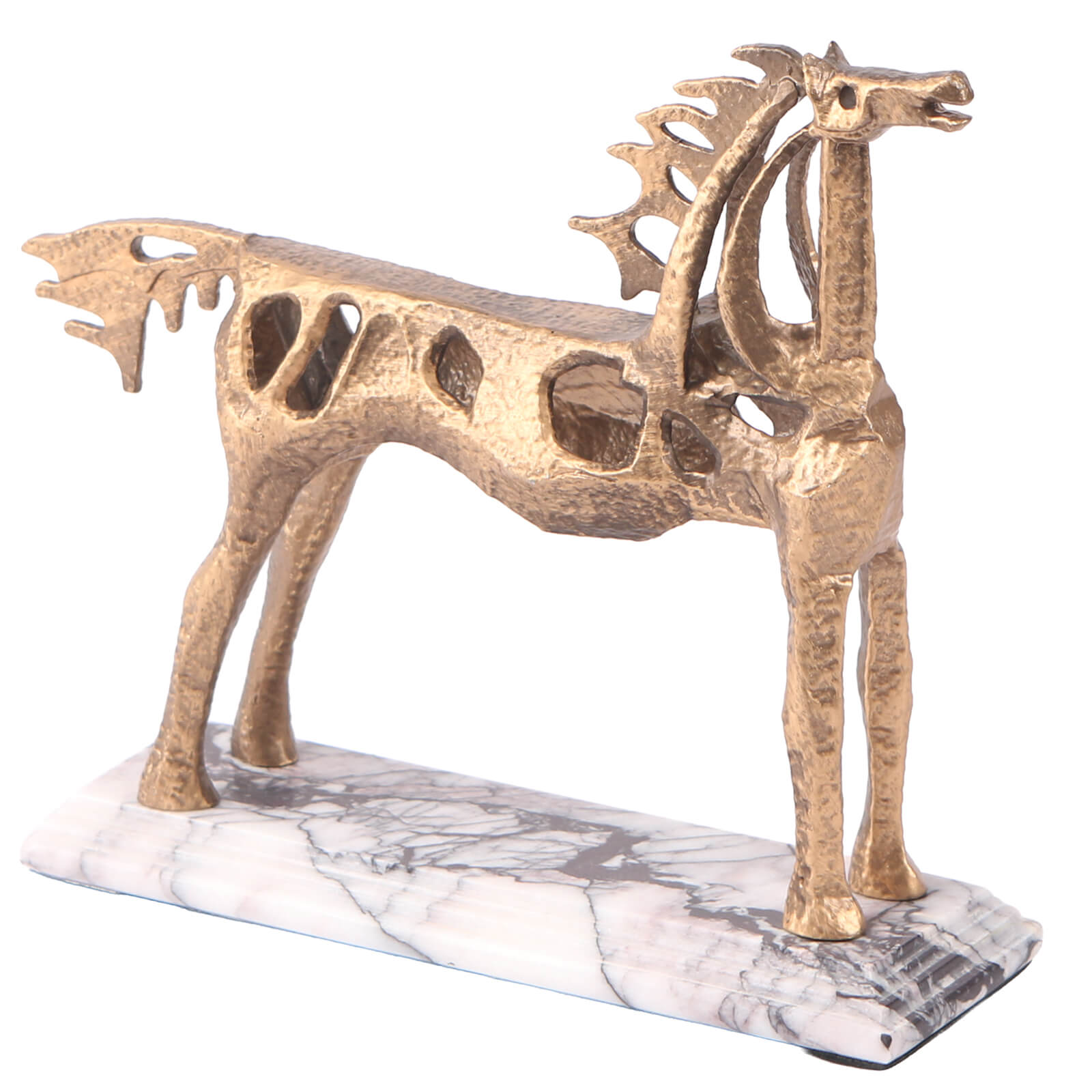 Horse Sculpture in Gold by Keiichi