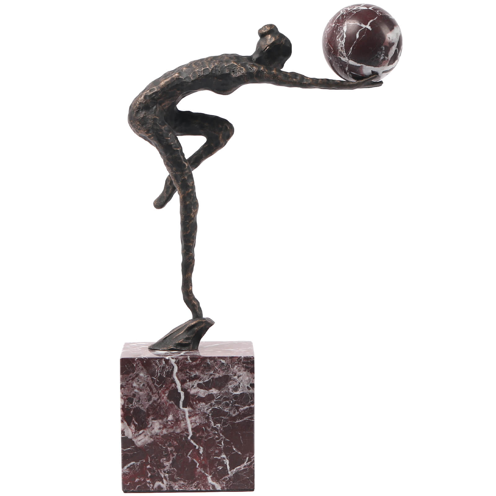 Global Desktop Sculpture in Dark Bronze by Keiichi