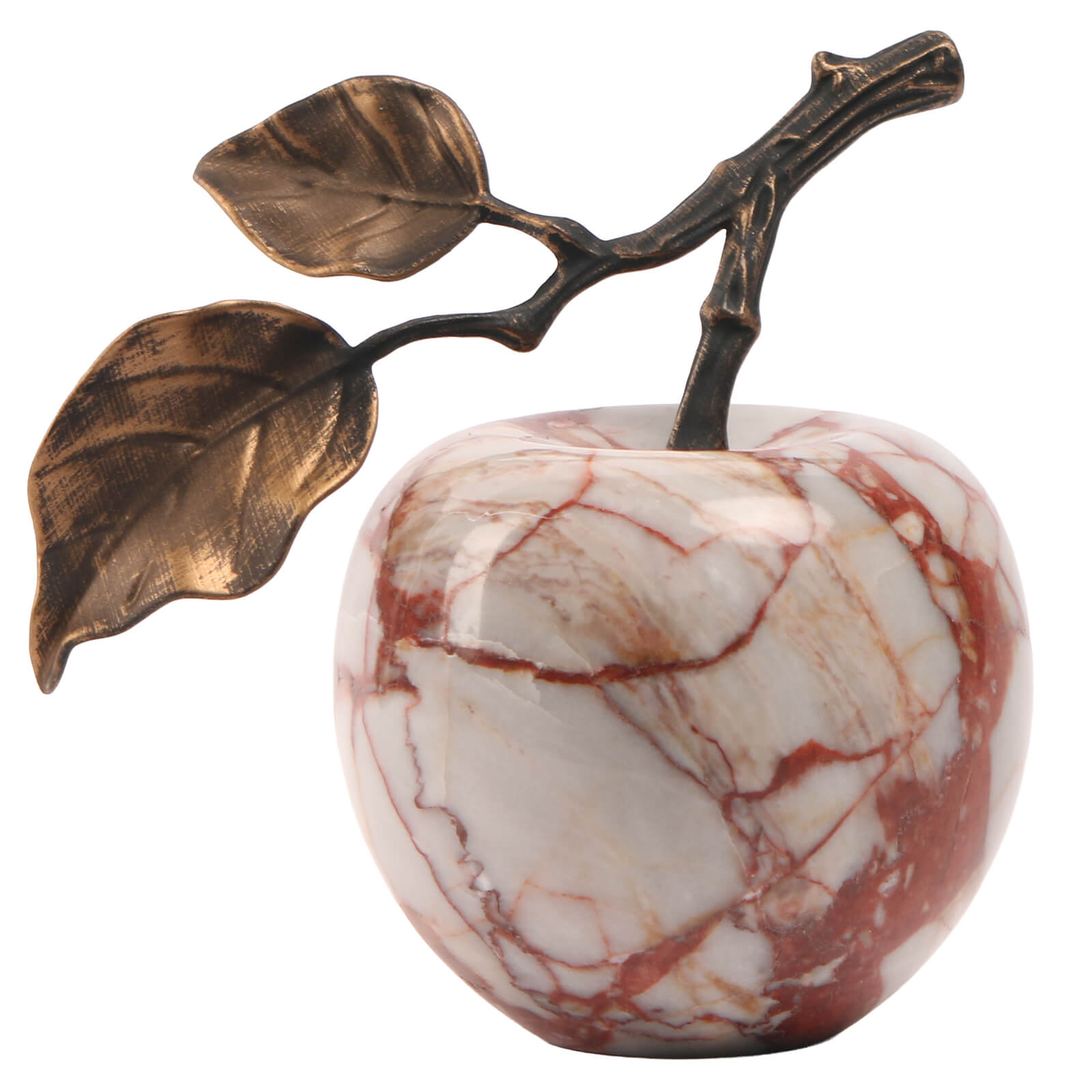 Apple Ornament in Bulgari Red Marble by Keiichi