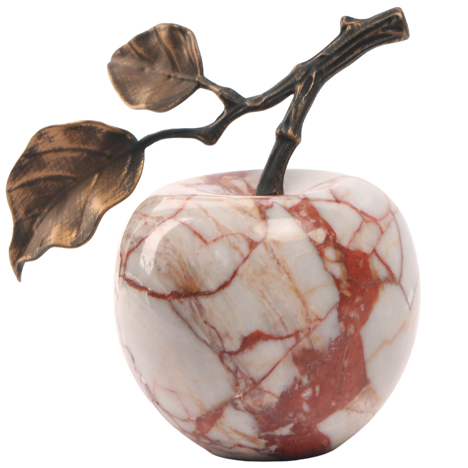 Apple Ornament in Bulgari Red Marble by Keiichi