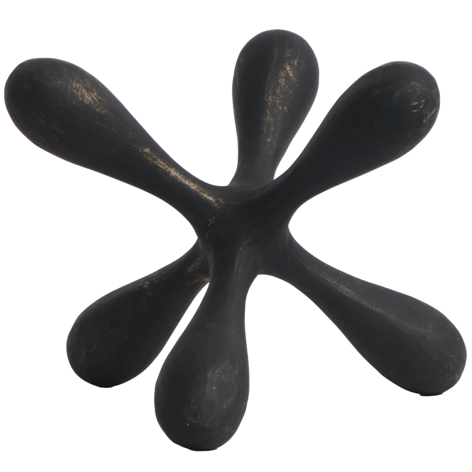 Organic Geometry Sculpture in Black Bronze by Keiichi