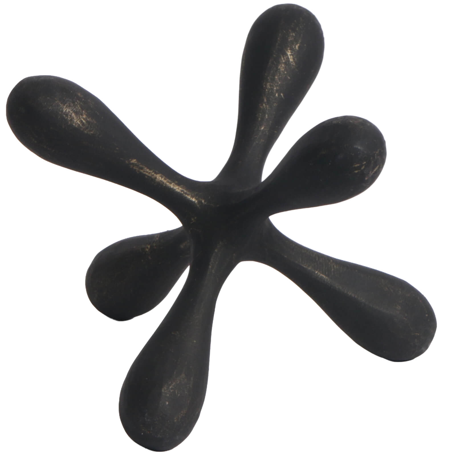 Organic Geometry Sculpture in Black Bronze by Keiichi